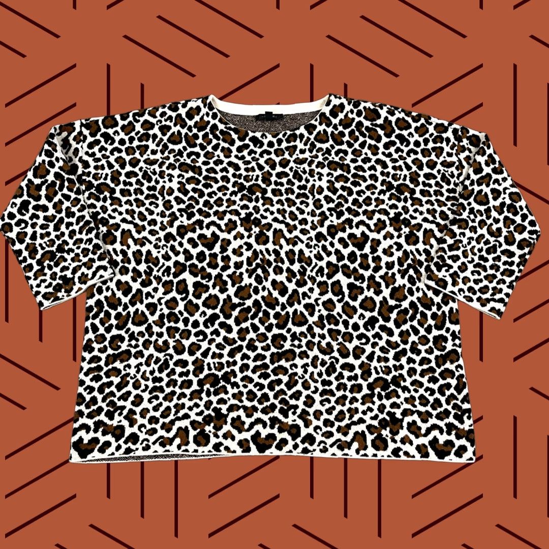 Vintage VINTAGE Weekend Max Mara Sweater Wool Animal Print Crew Neck Pullover Womens XL Size XL / US 12-14 / IT 48-50 - 1 Thumbnail