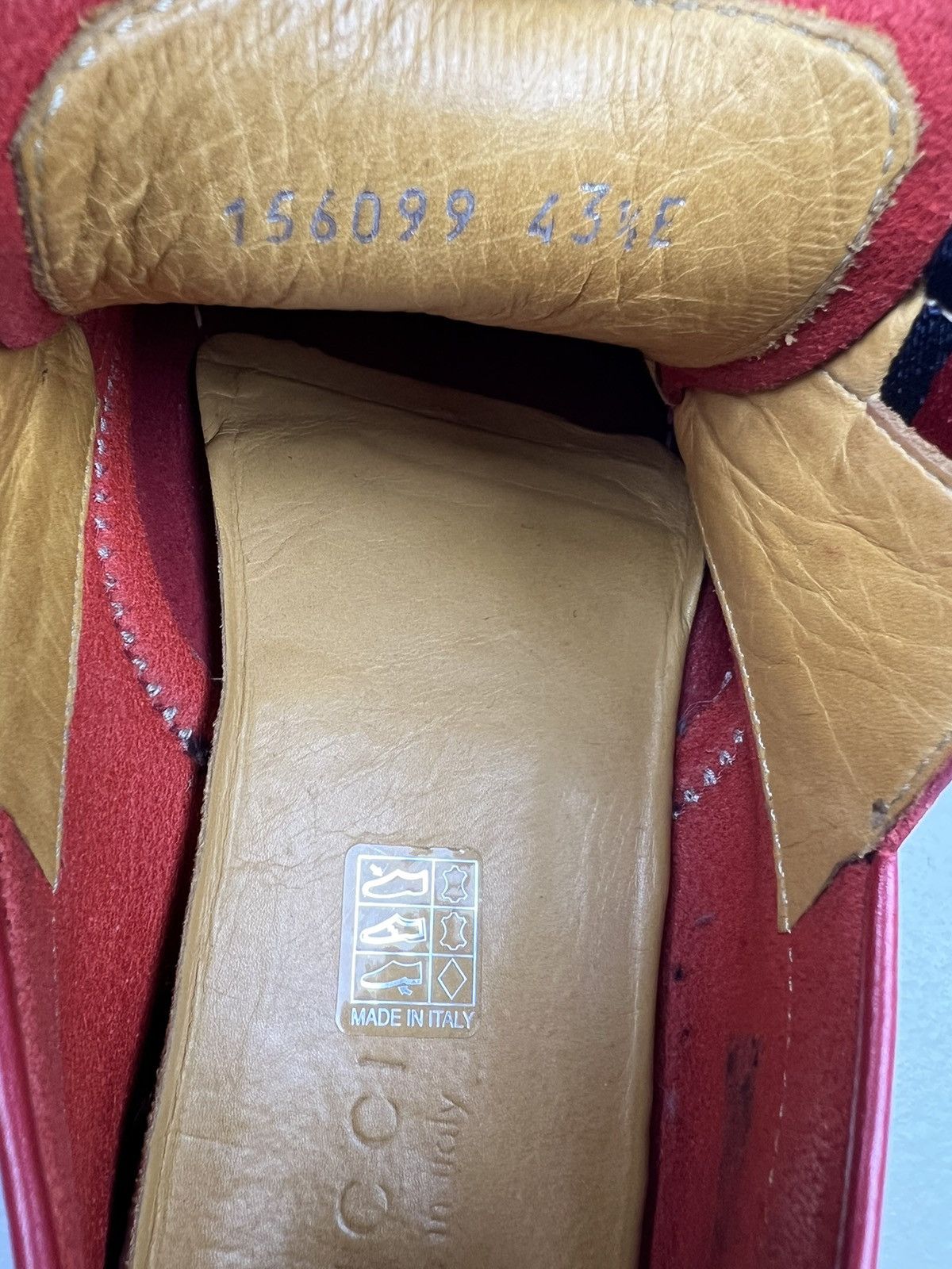 Gucci GUCCI Loafers Leather Shoes Lace Up Web Logo Red Men’s Size US 10 / EU 43 - 18 Thumbnail