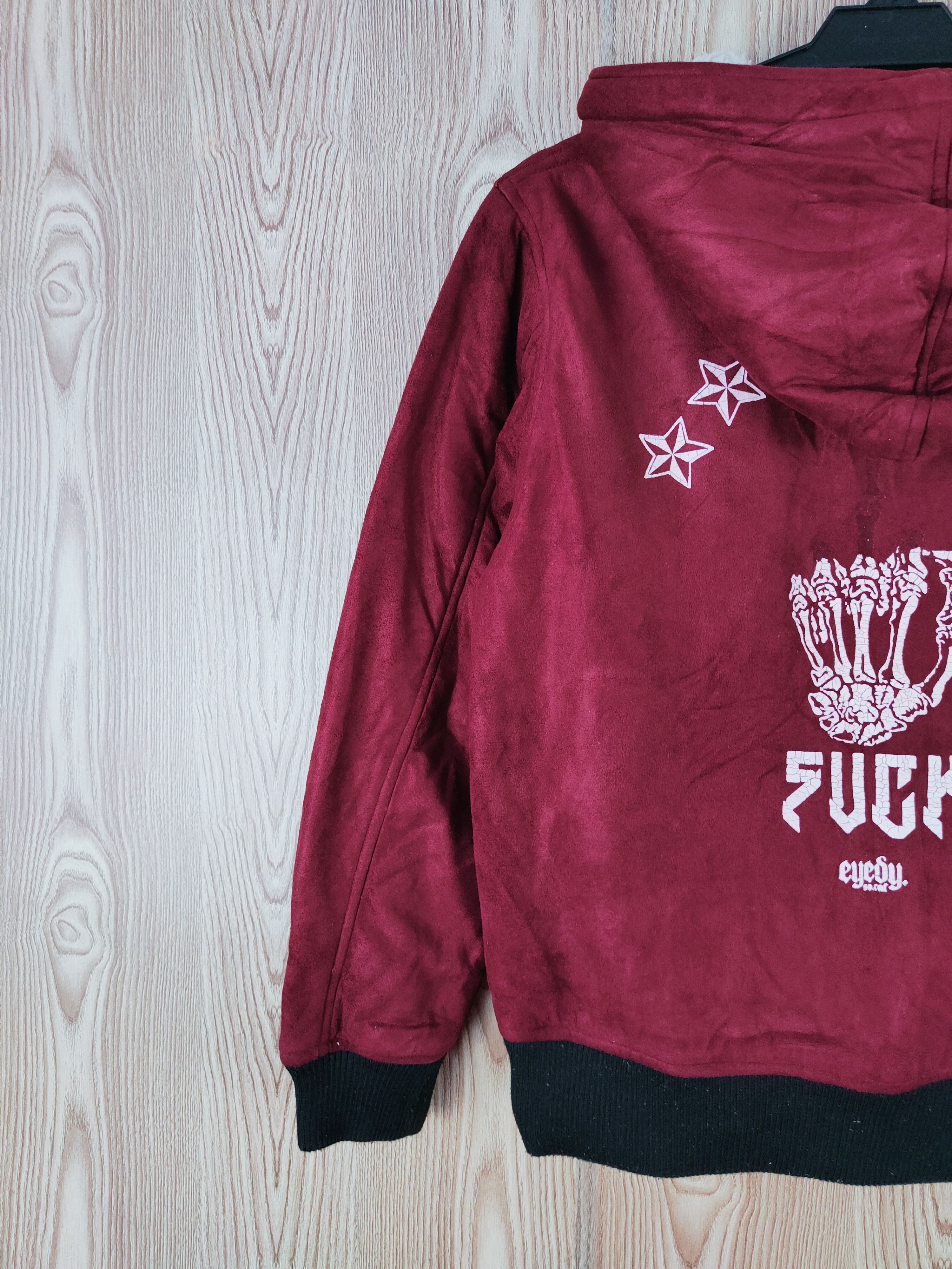 Japanese Brand DL Eyedy fuck skull Maroon Hoodie sweater Jackets #W261 Size US S / EU 44-46 / 1 - 3 Thumbnail
