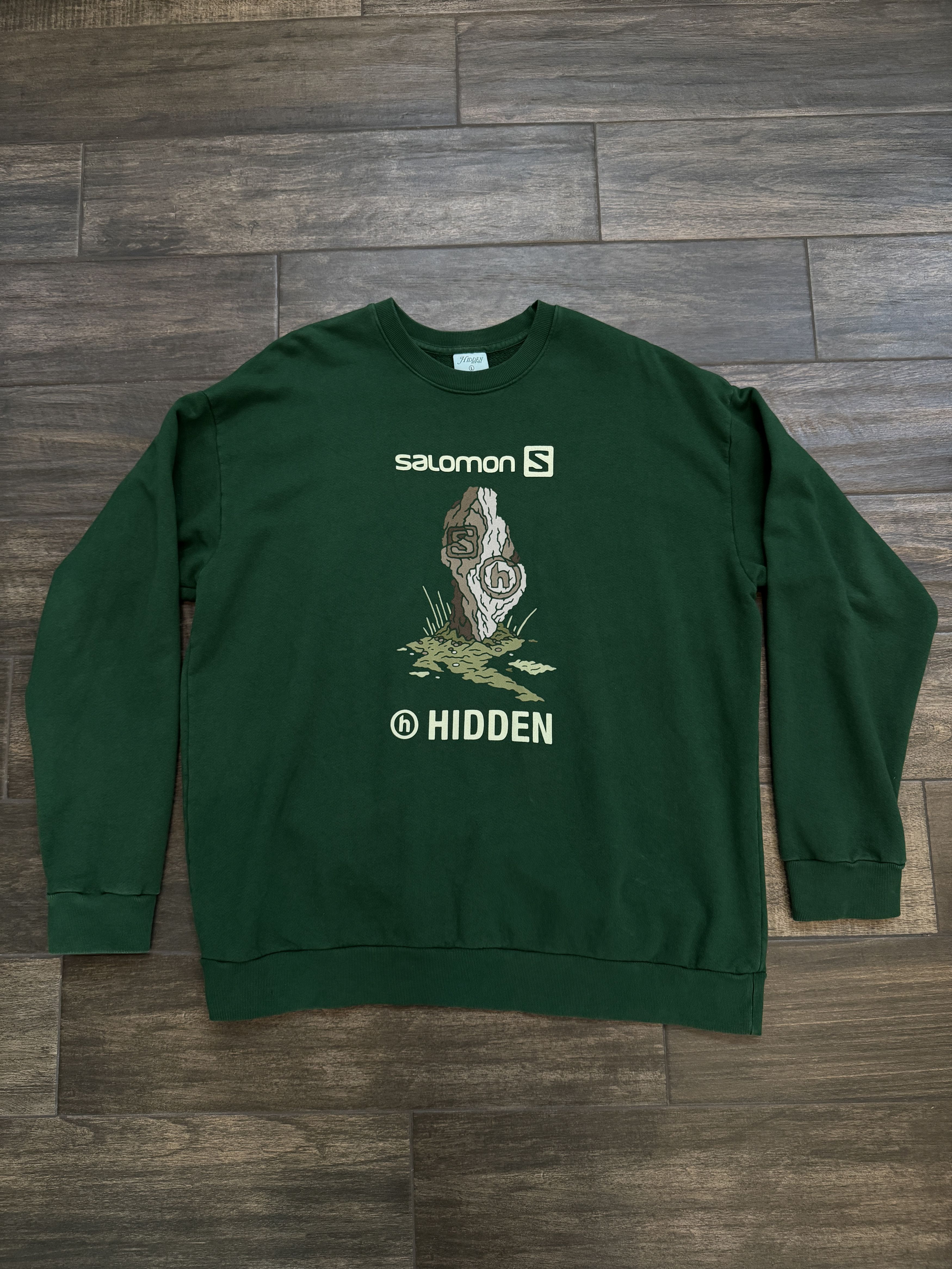 HIDDEN × Salomon Salomon HIDDEN NY Logo Crewneck Green Size US L / EU 52-54 / 3 - 1 Thumbnail