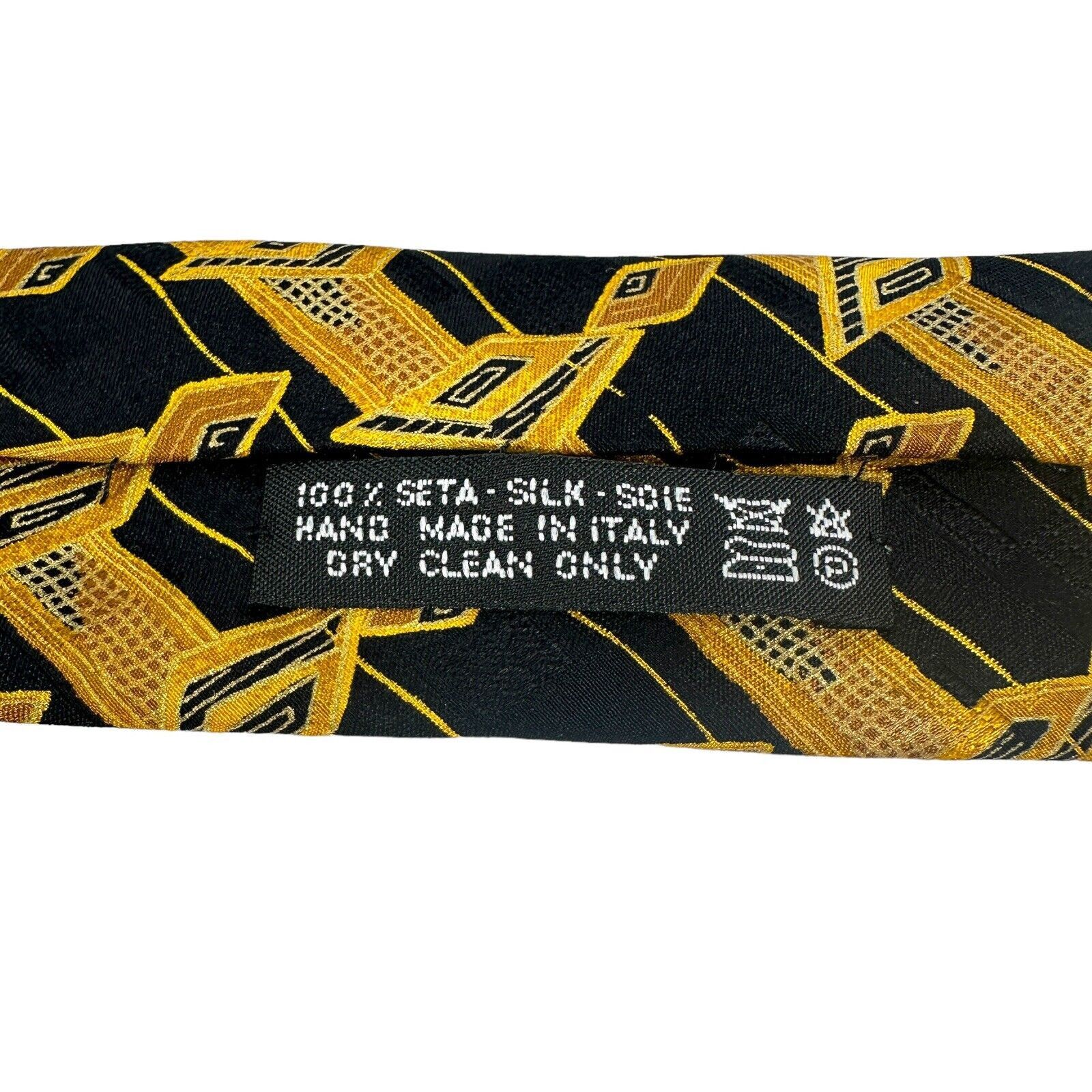 Santostefano SANTOSTEFANO Mens Tie 100% Silk Geometric Argyle Neck Tie Size ONE SIZE - 6 Thumbnail