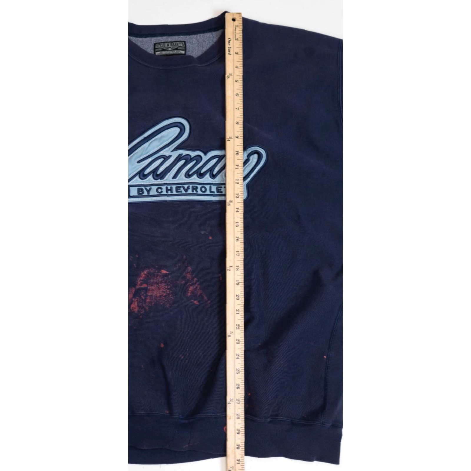 Vintage VINTAGE Camaro Crewneck Sweatshirt Chevrolet Cars Men 2XL Blue Distressed Sweatshirt Car Race Graphic Print Logo USA VTG Distress 90s Size US XXL / EU 58 / 5 - 7 Thumbnail