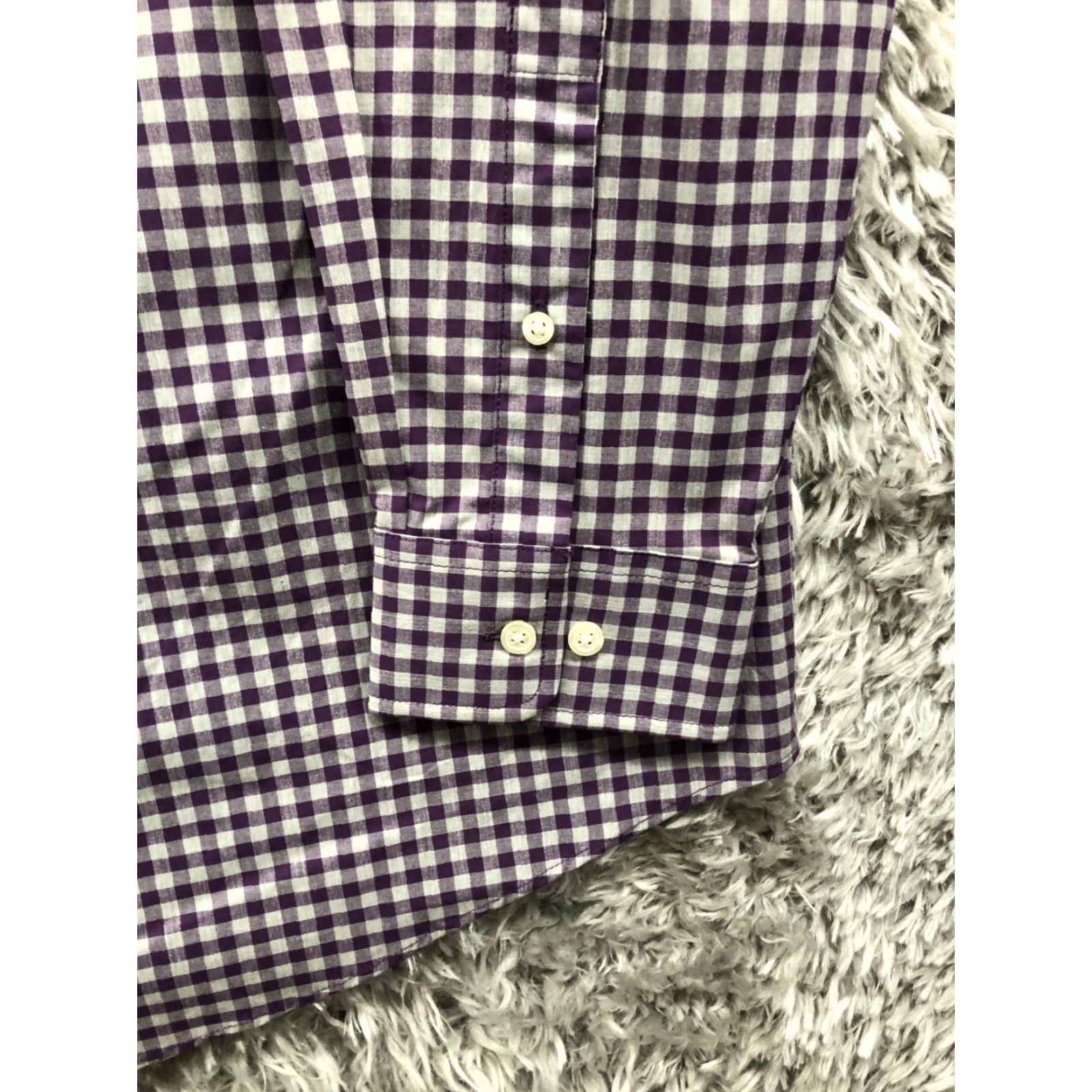 Croft & Barrow Croft & Barrow Shirt 17.5 Mens Button-Down Long Sleeve Purple Stripe Size US XXL / EU 58 / 5 - 4 Thumbnail