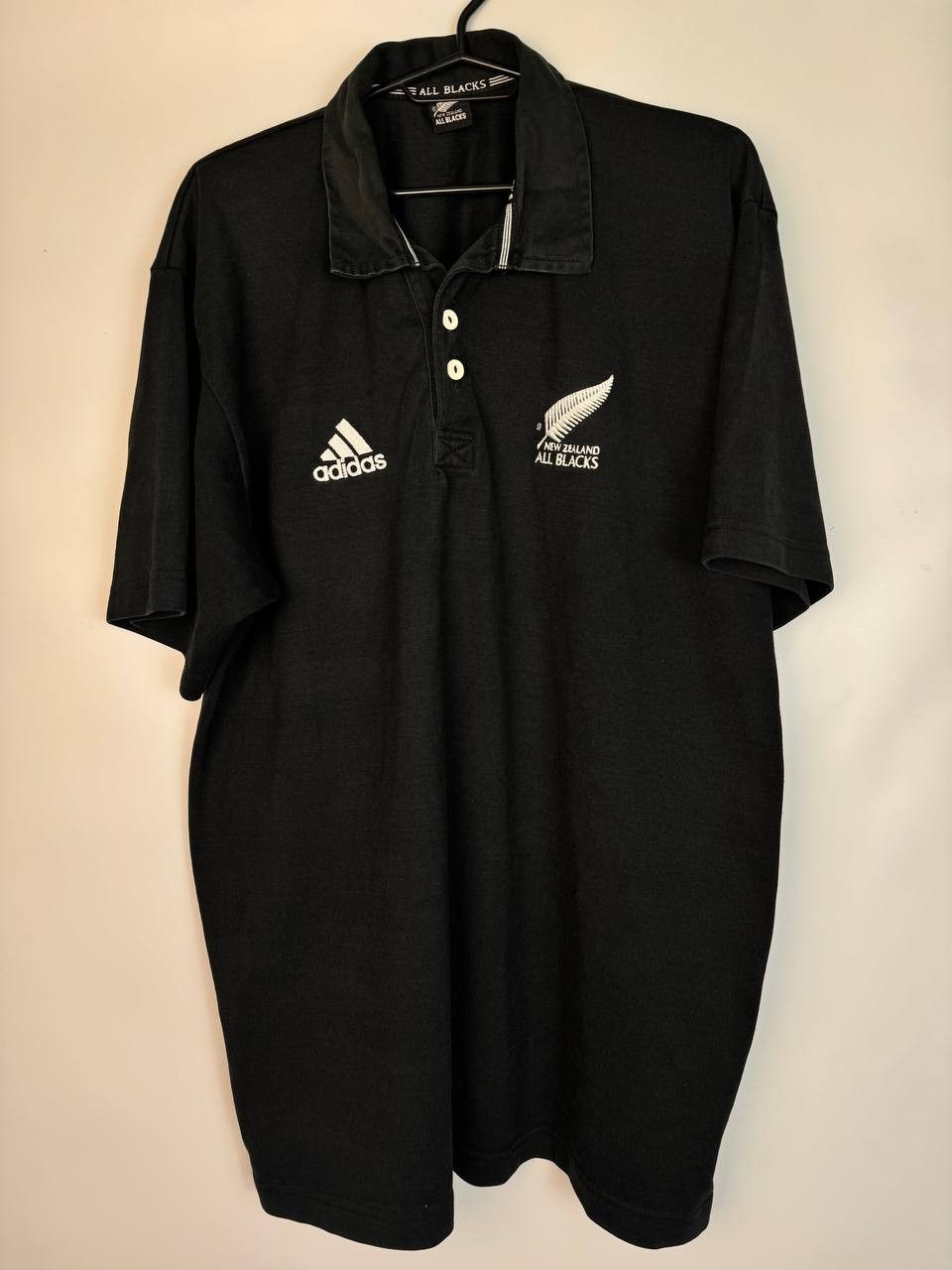 Adidas 1990s New Zealand All Blacks Rugby Union Team T Shirt Size US XXL / EU 58 / 5 - 1 Thumbnail
