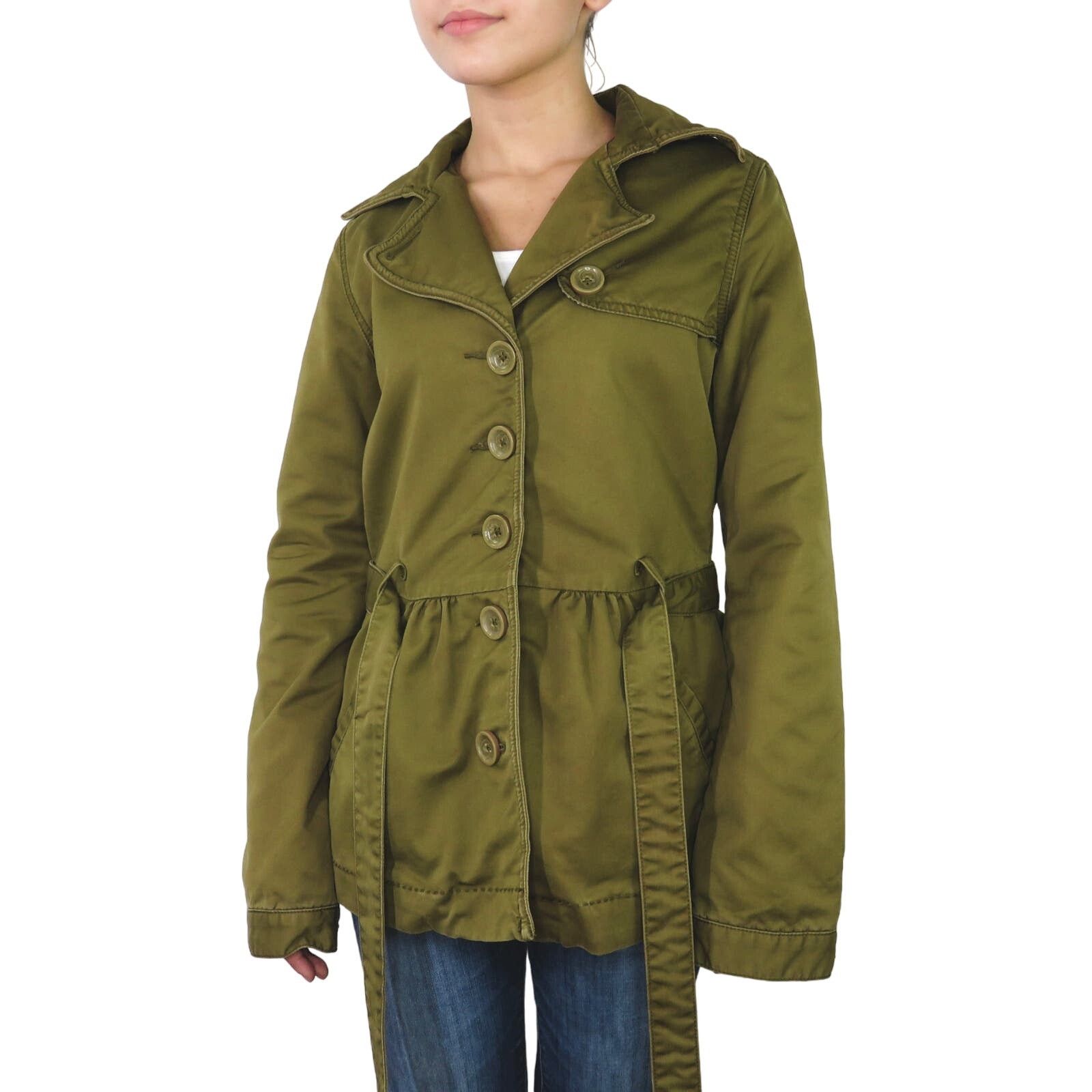 Levi's Levis Olive Green Jacket Trench Coat Utility Jacket Small Size S / US 4 / IT 40 - 4 Thumbnail