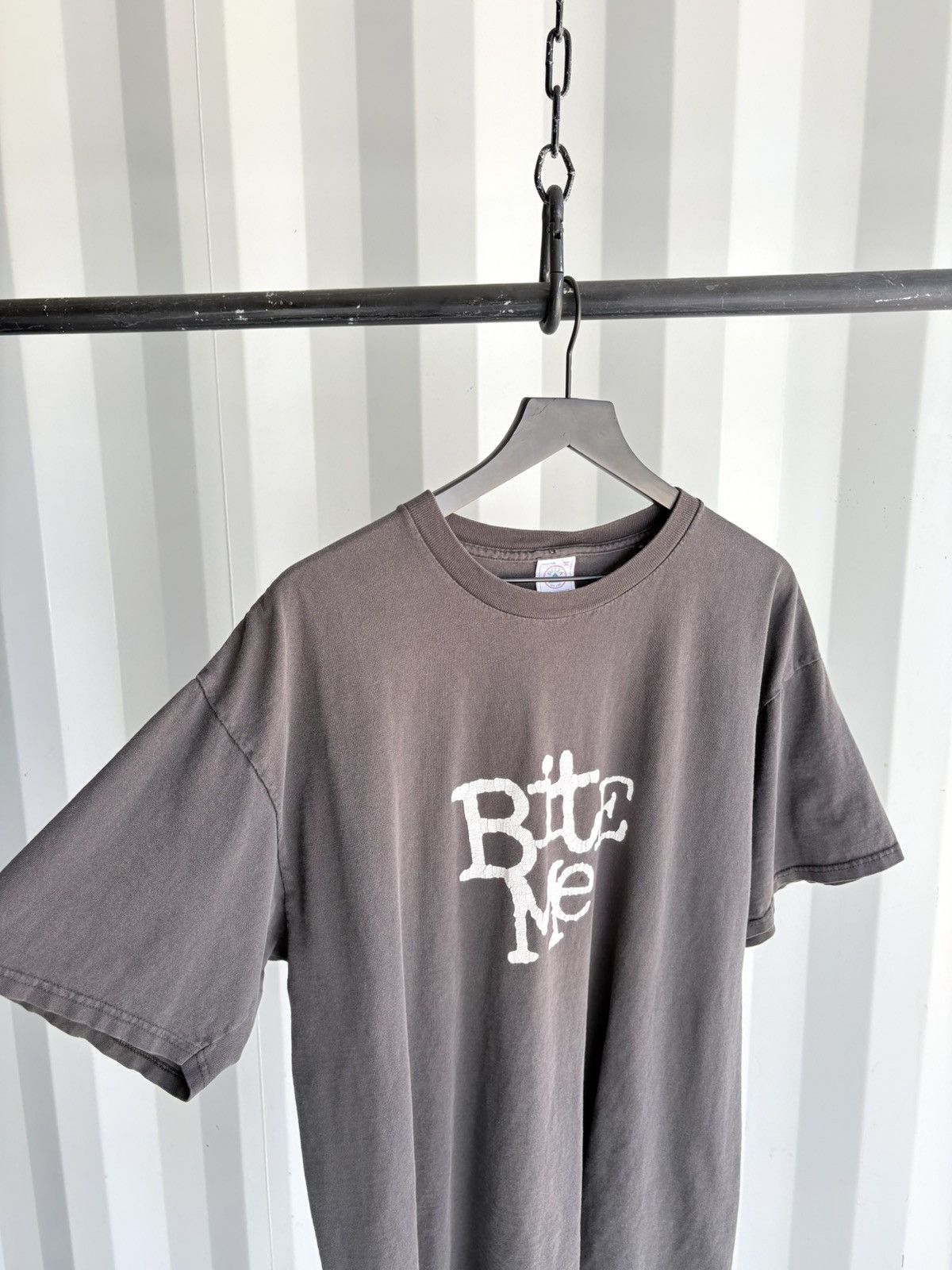 Vintage Bite Me Faded Thrashed Distressed Shirt GRUNGE Size US XL / EU 56 / 4 - 3 Thumbnail