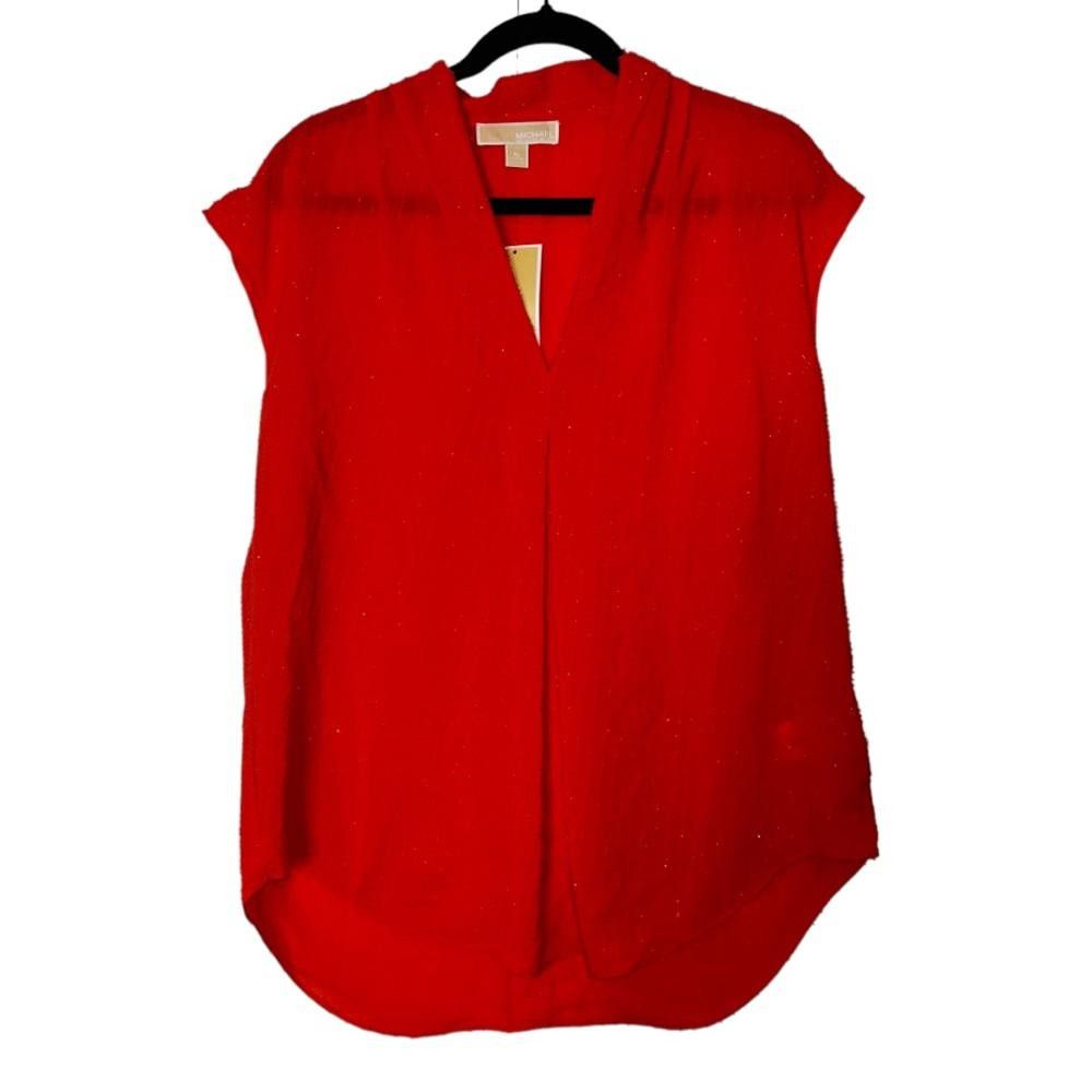 Michael Kors Michael Kors l NWT Pinstripe Crepe Pleated Top XL Size XL / US 12-14 / IT 48-50 - 2 Thumbnail