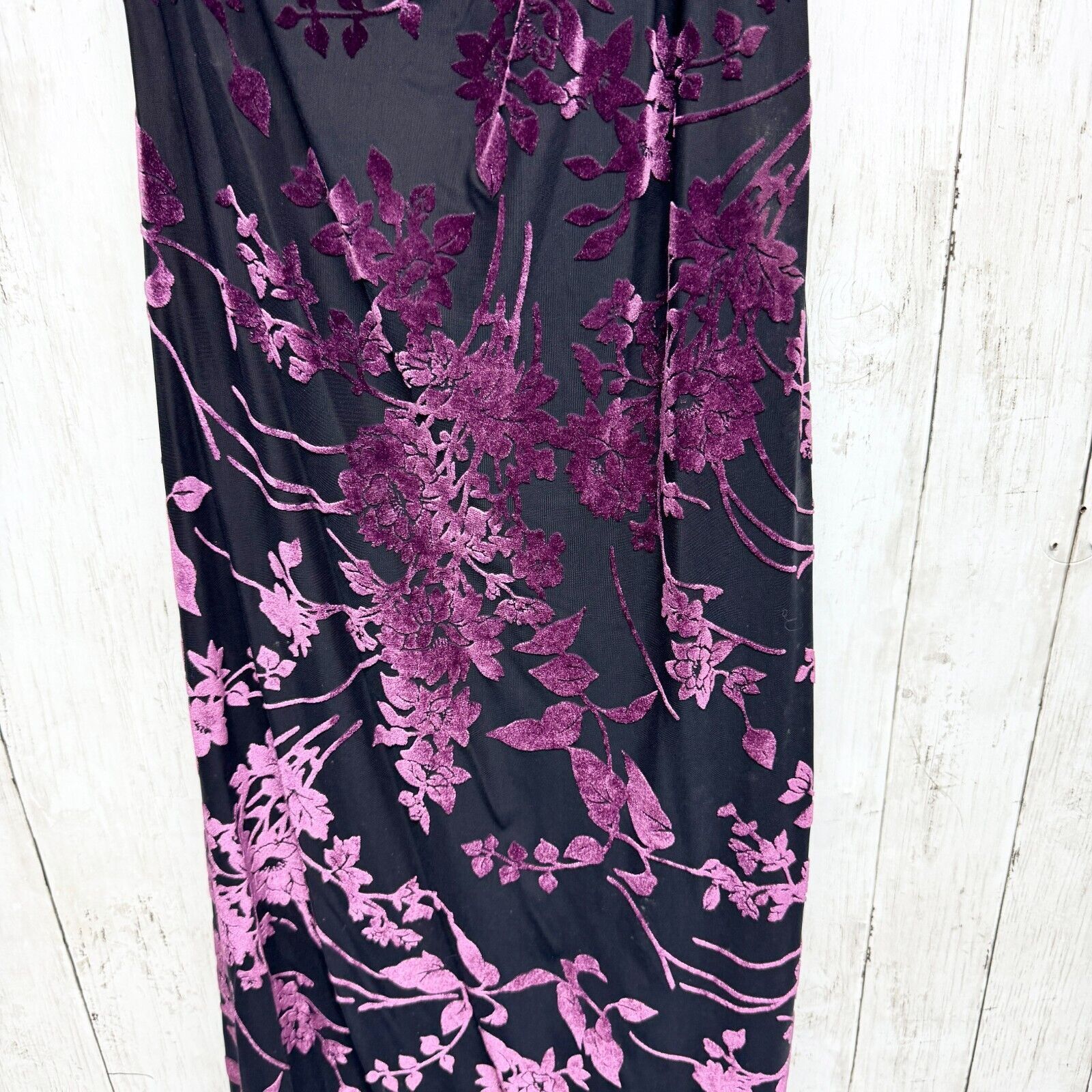Vintage Vtg Arianna By Rachel Kaye Gown One Shoulder Maxi Velvet 10 Size L / US 10 / IT 46 - 3 Thumbnail