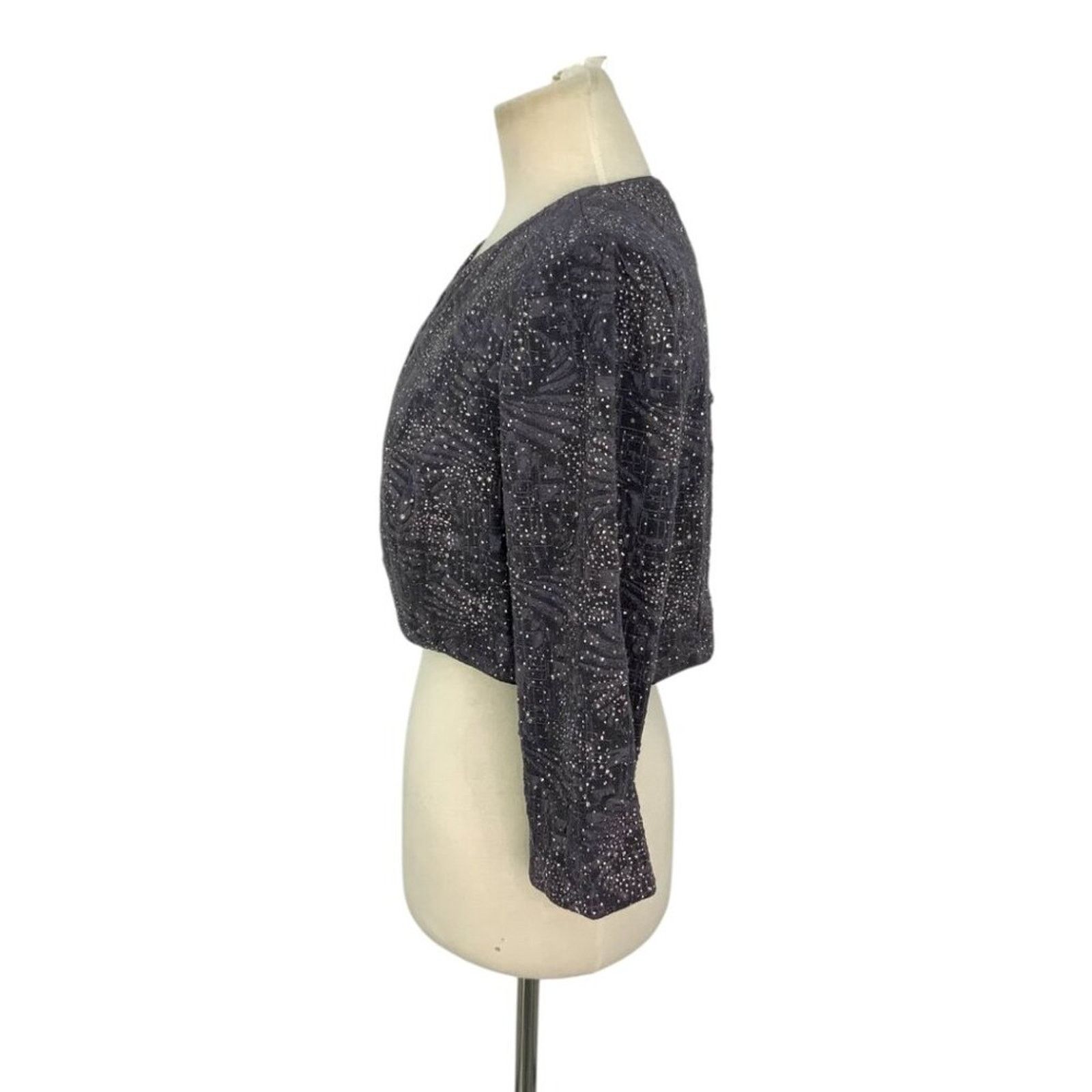 Alex Evenings Alex Evenings 3/4 Sleeve Open Cardigan Gray Silver 10 NWOT Size L / US 10 / IT 46 - 4 Thumbnail