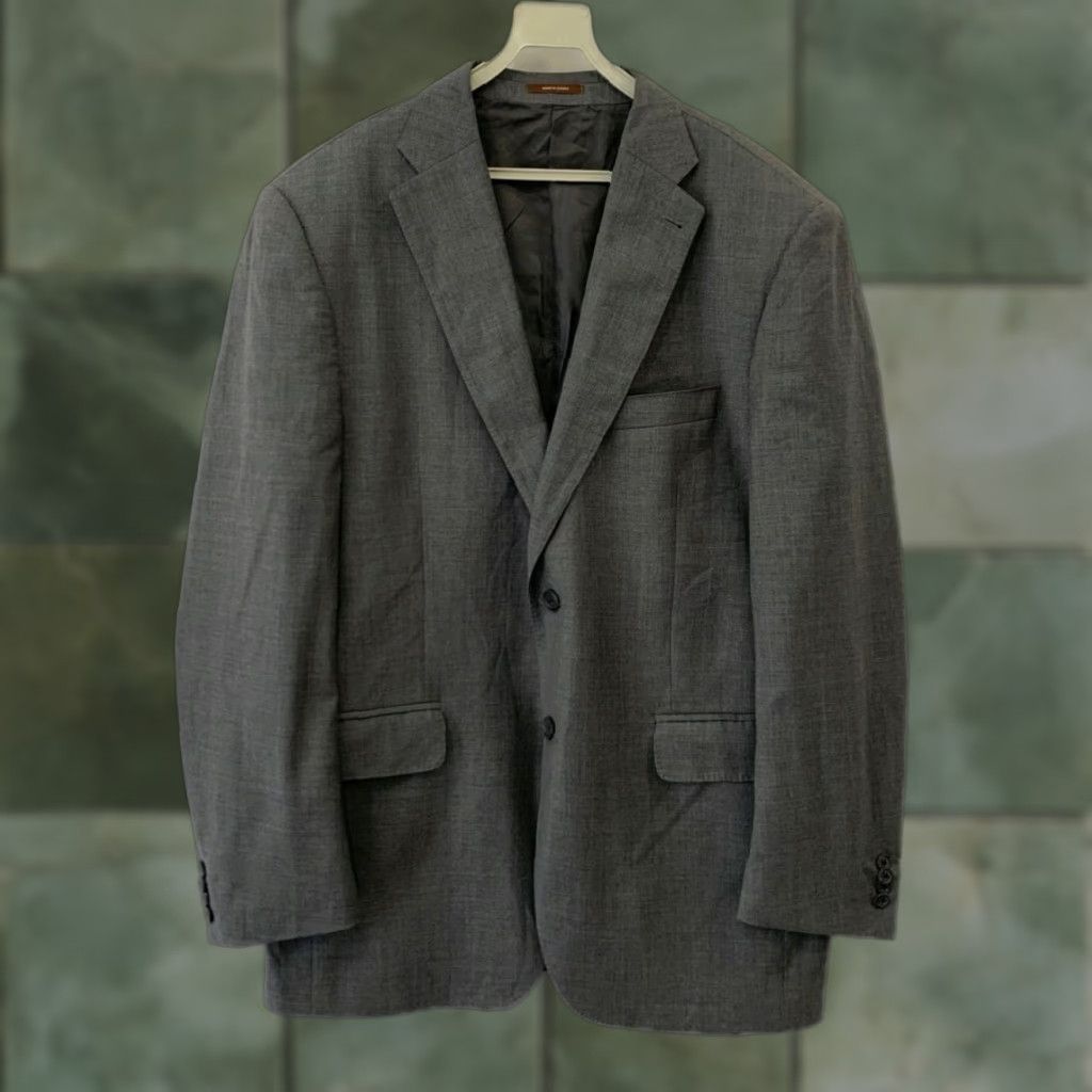 Peter Millar Peter Millar Blazer Mens 42R Gray Wool Sport Coat Canada 100% Wool Two Button Full Lined Adult Mens 44 Chest Size 42R - 1 Thumbnail