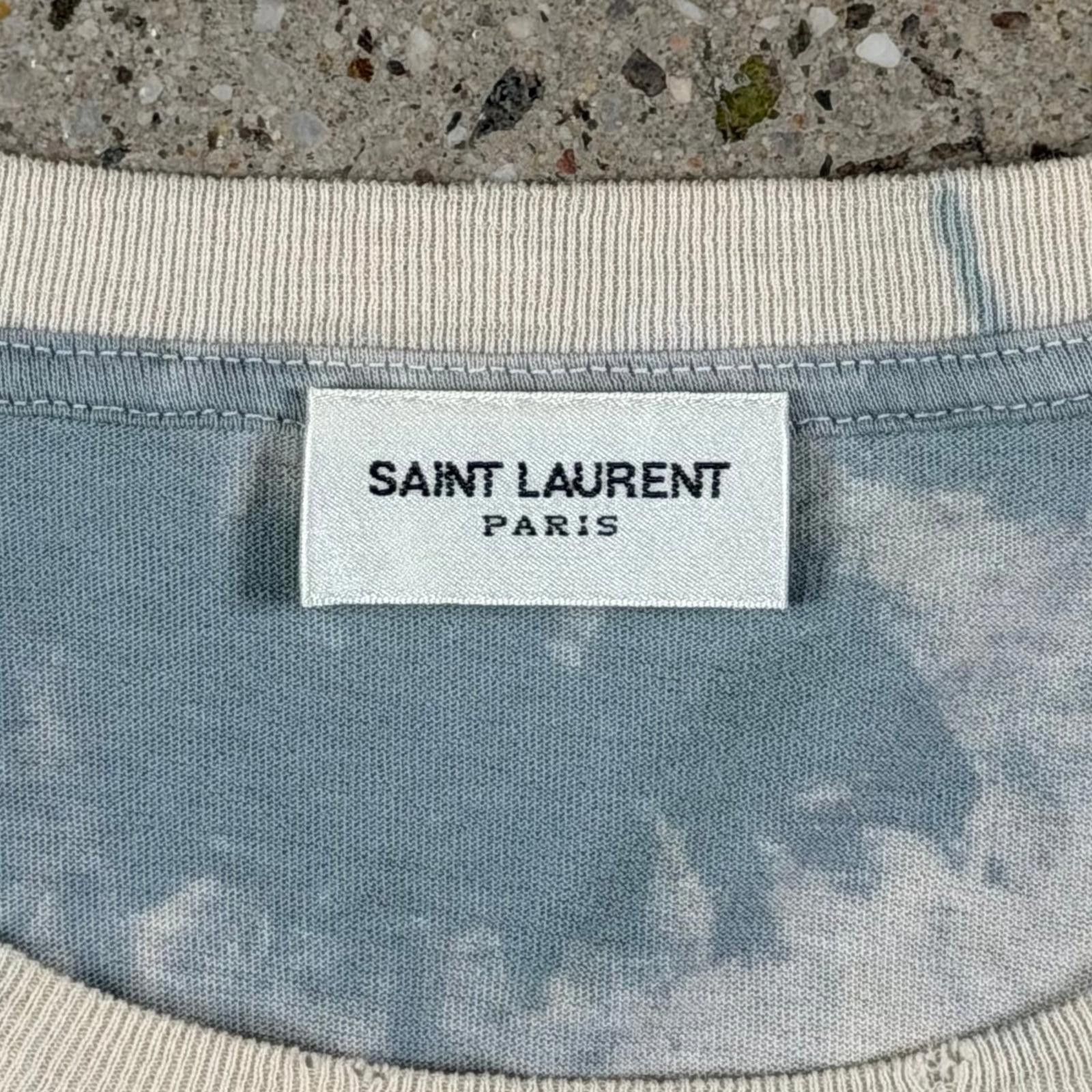 Saint Laurent Paris Saint Laurent Bleached Tee Size US M / EU 48-50 / 2 - 5 Thumbnail