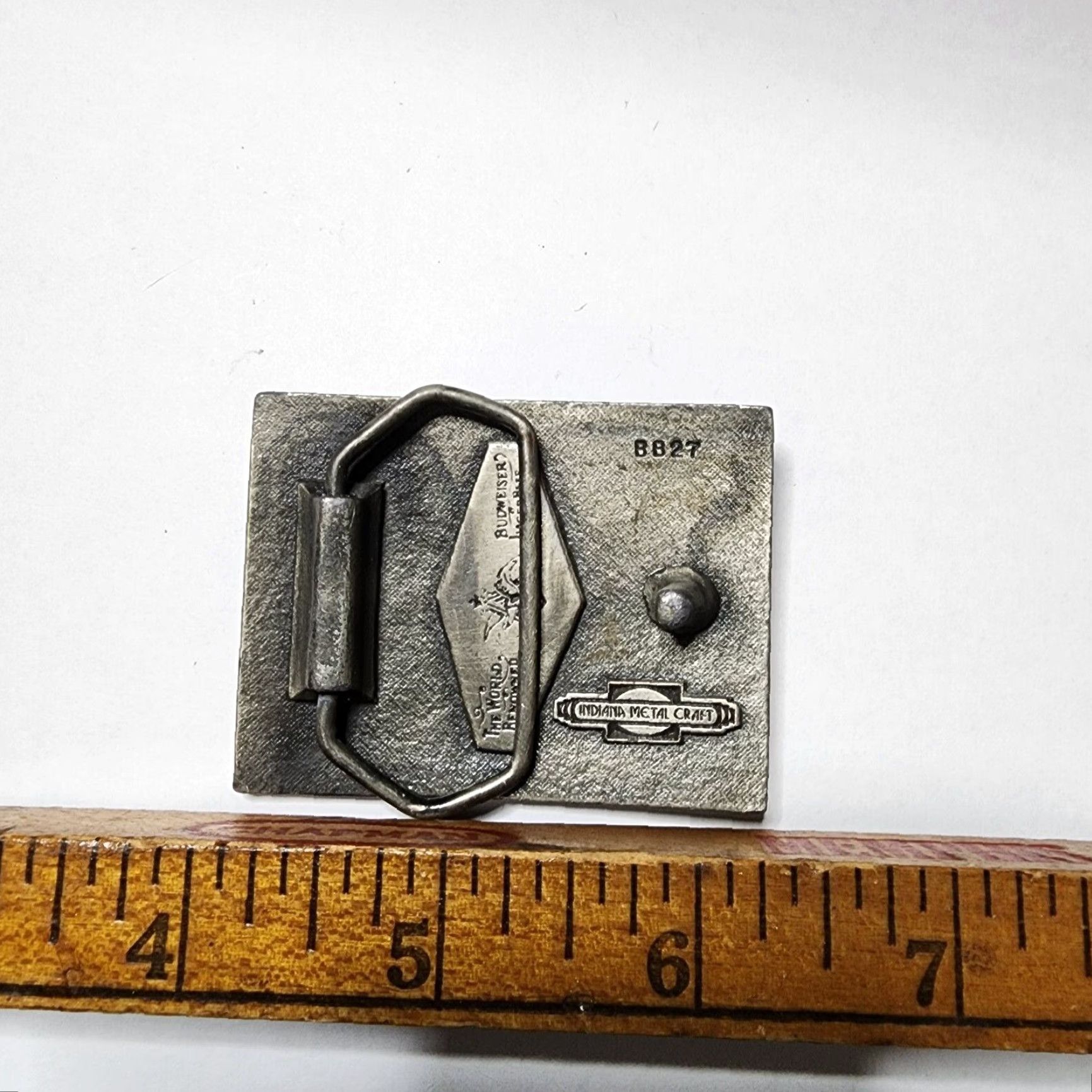Budweiser VINTAGE Budweiser Beer Logo Belt Buckle Advertising Size ONE SIZE - 2 Thumbnail