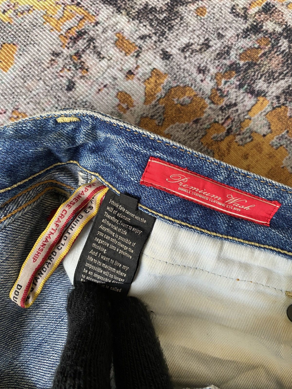 Japanese Brand Double Standard Clothing Japan Distressed Honeycomb Selvedge Size US 30 / EU 46 - 20 Thumbnail