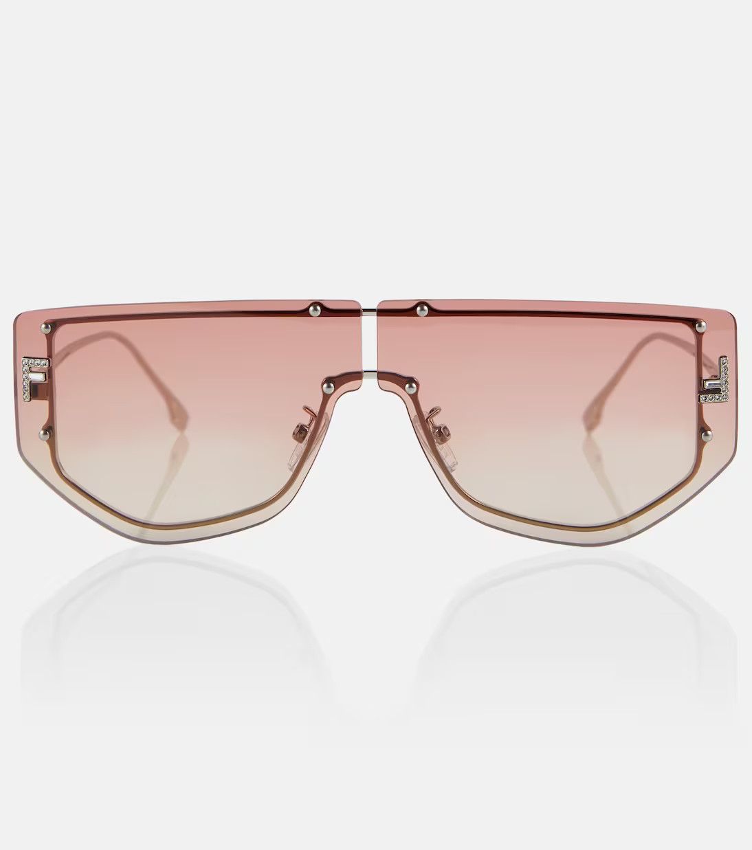 Fendi o1loc1c0824 Size: OS/ Baguette Sunglasses in Light Brown Size ONE SIZE - 1 Thumbnail