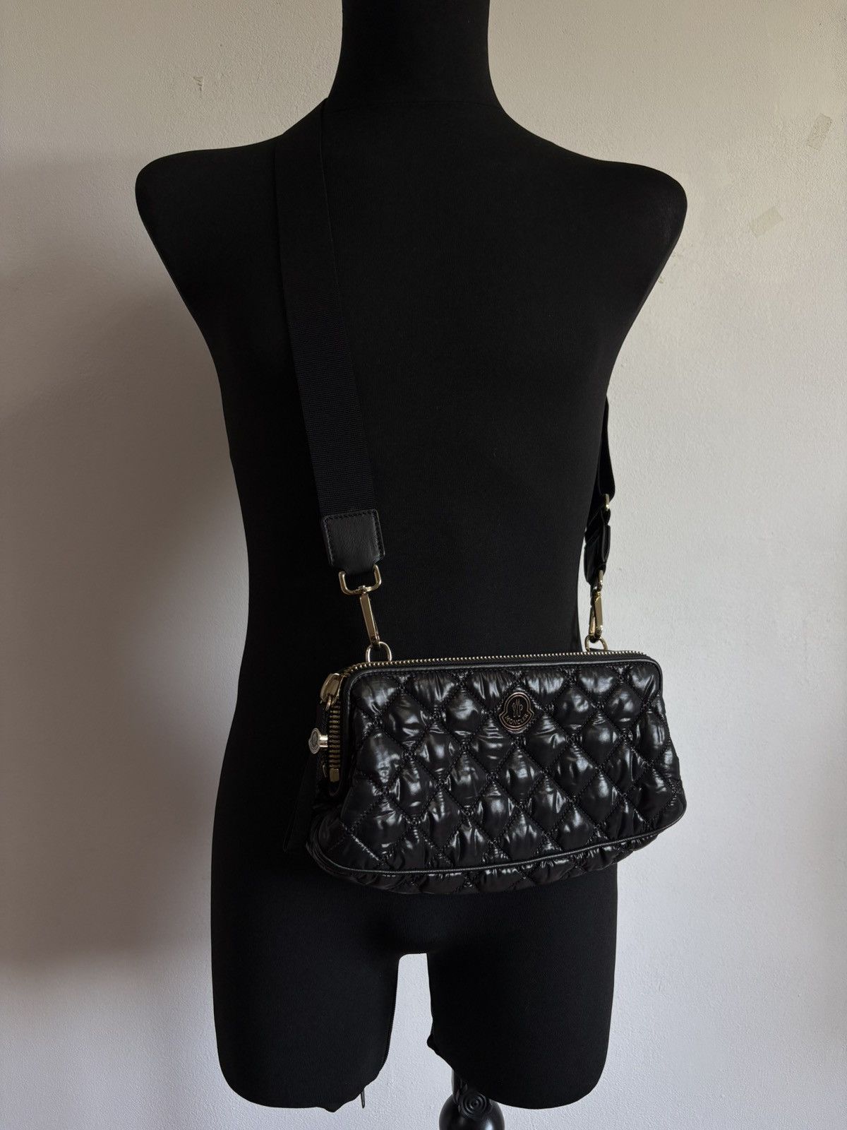 Moncler MONCLER Black Quilted Nylon ELIANNE Crossbody Shoulder Bag Size ONE SIZE - 2 Thumbnail