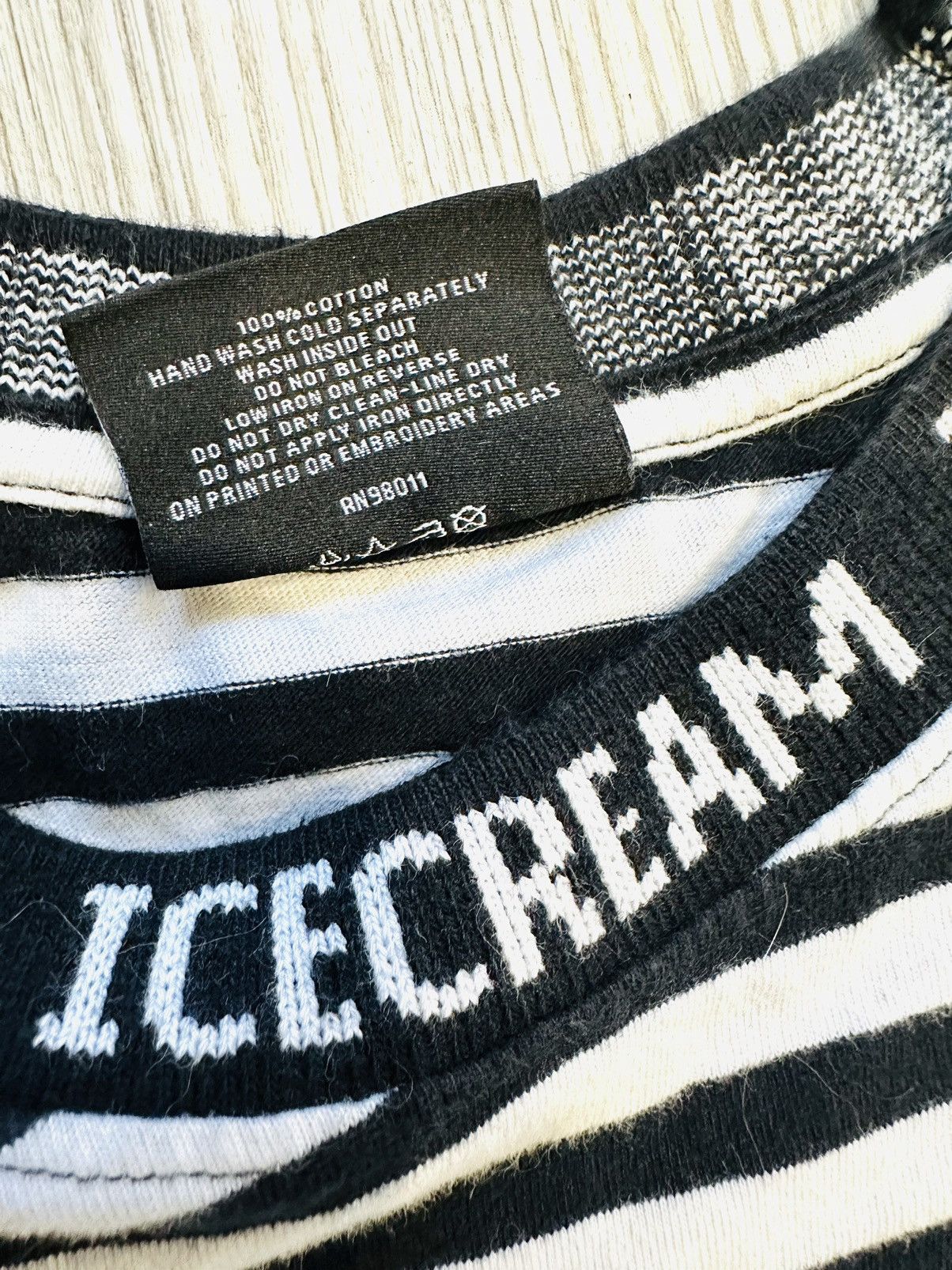 Icecream Icecream striped blk/white tee Size US M / EU 48-50 / 2 - 7 Thumbnail