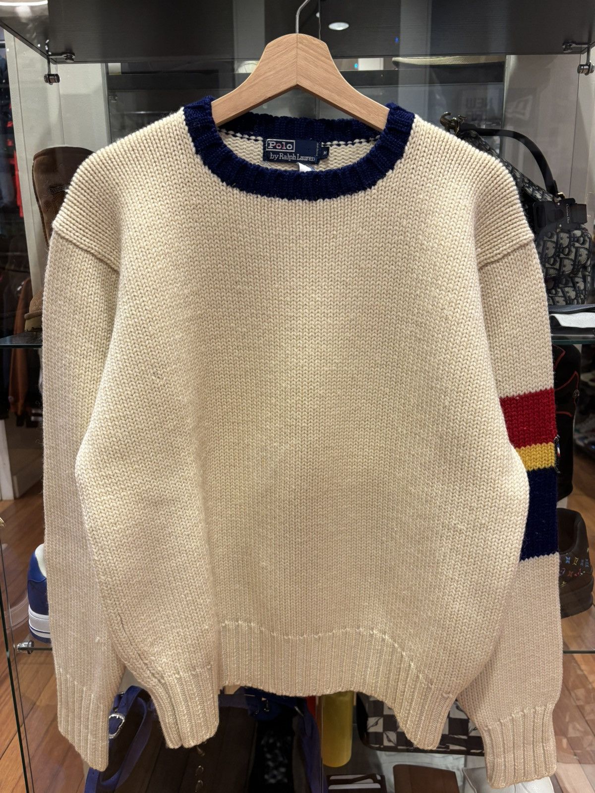 Polo Ralph Lauren Polo RL Sleeve Patch Knit Sweater Size US M / EU 48-50 / 2 - 1 Thumbnail