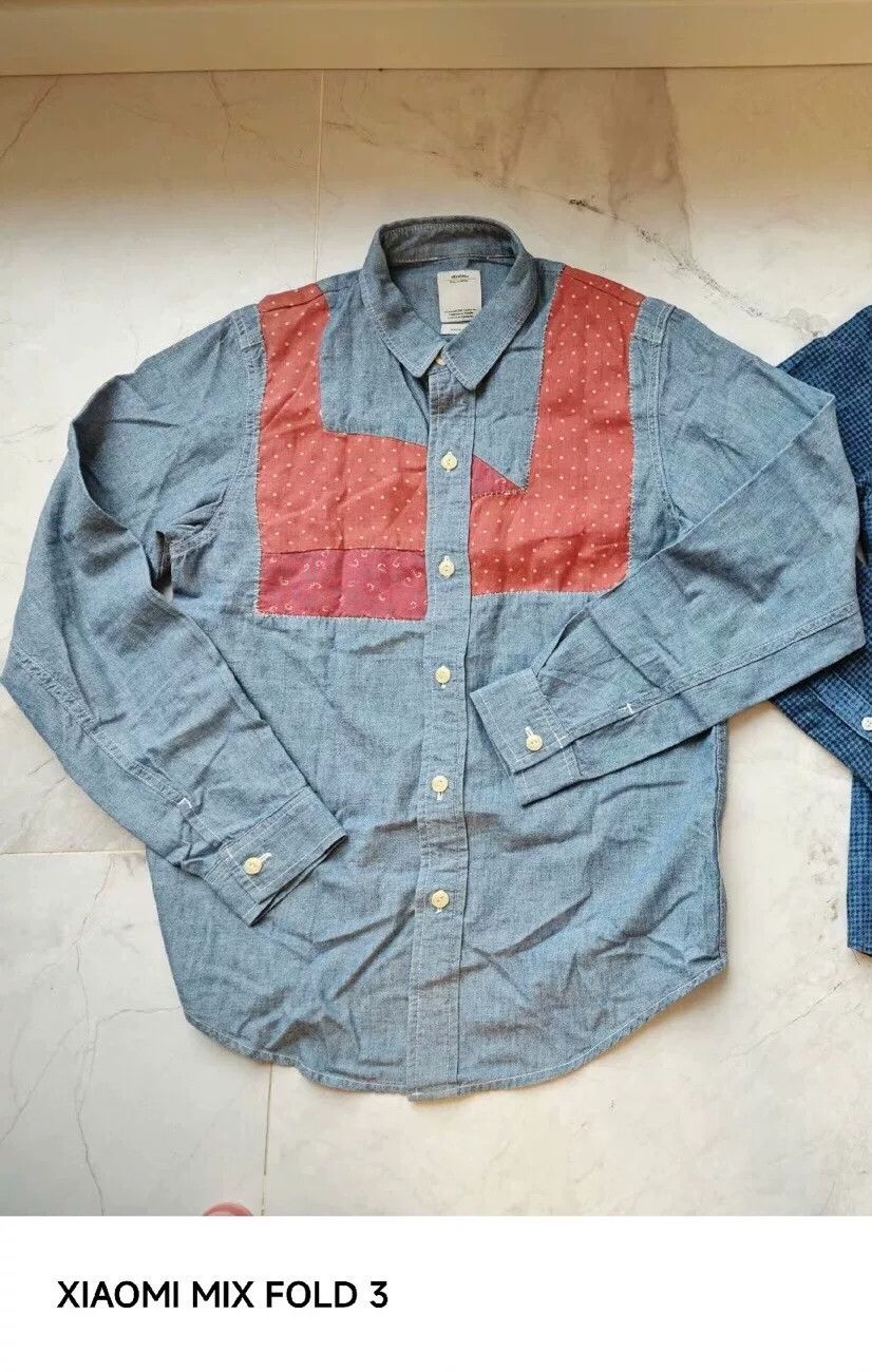 Visvim Visvim Denim Shirt with Red Accent Size US S / EU 44-46 / 1 - 1 Preview