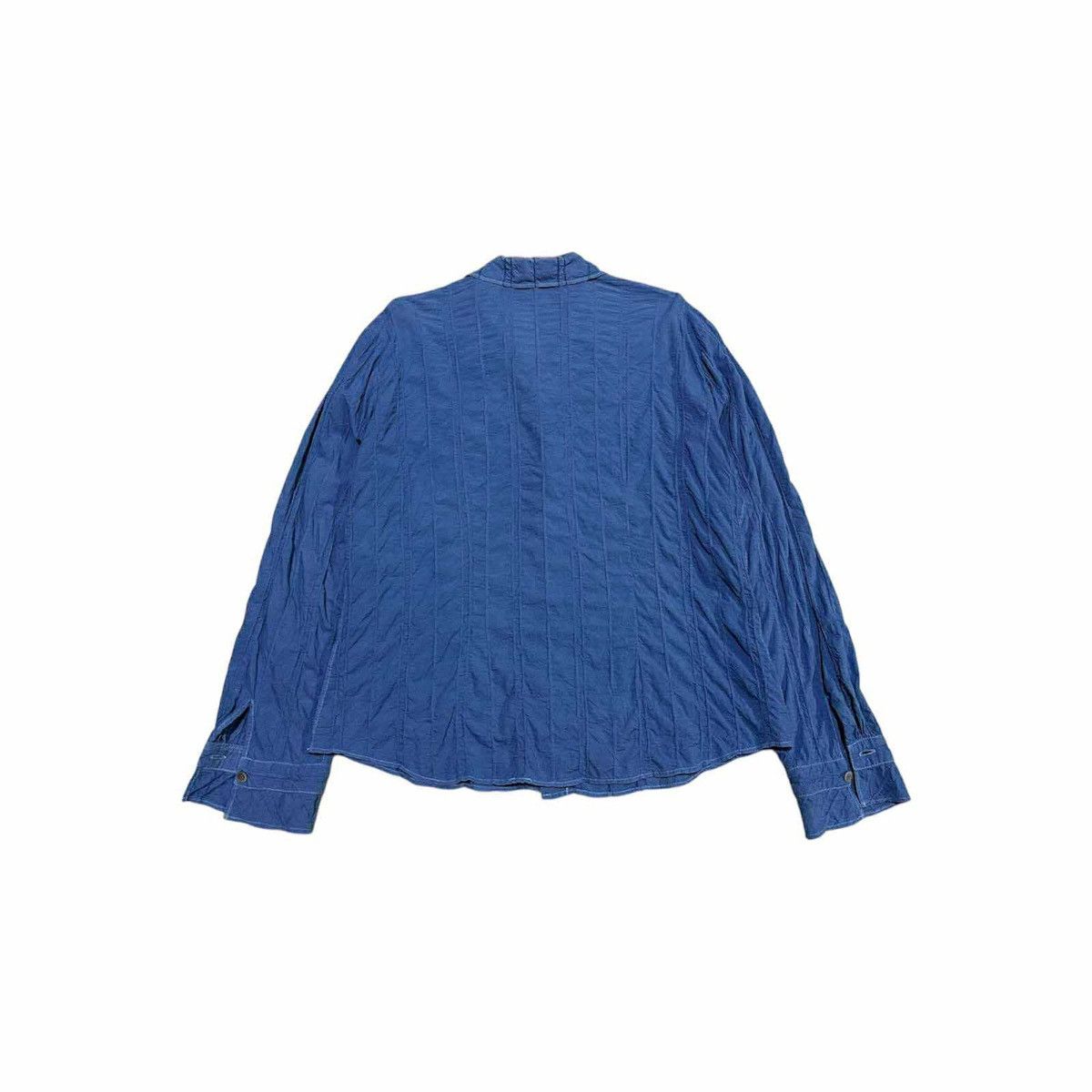Issey Miyake 🔥Vintage Plantation Issey Miyake Wrinkled Striped Shirt Ls Size US M / EU 48-50 / 2 - 7 Thumbnail
