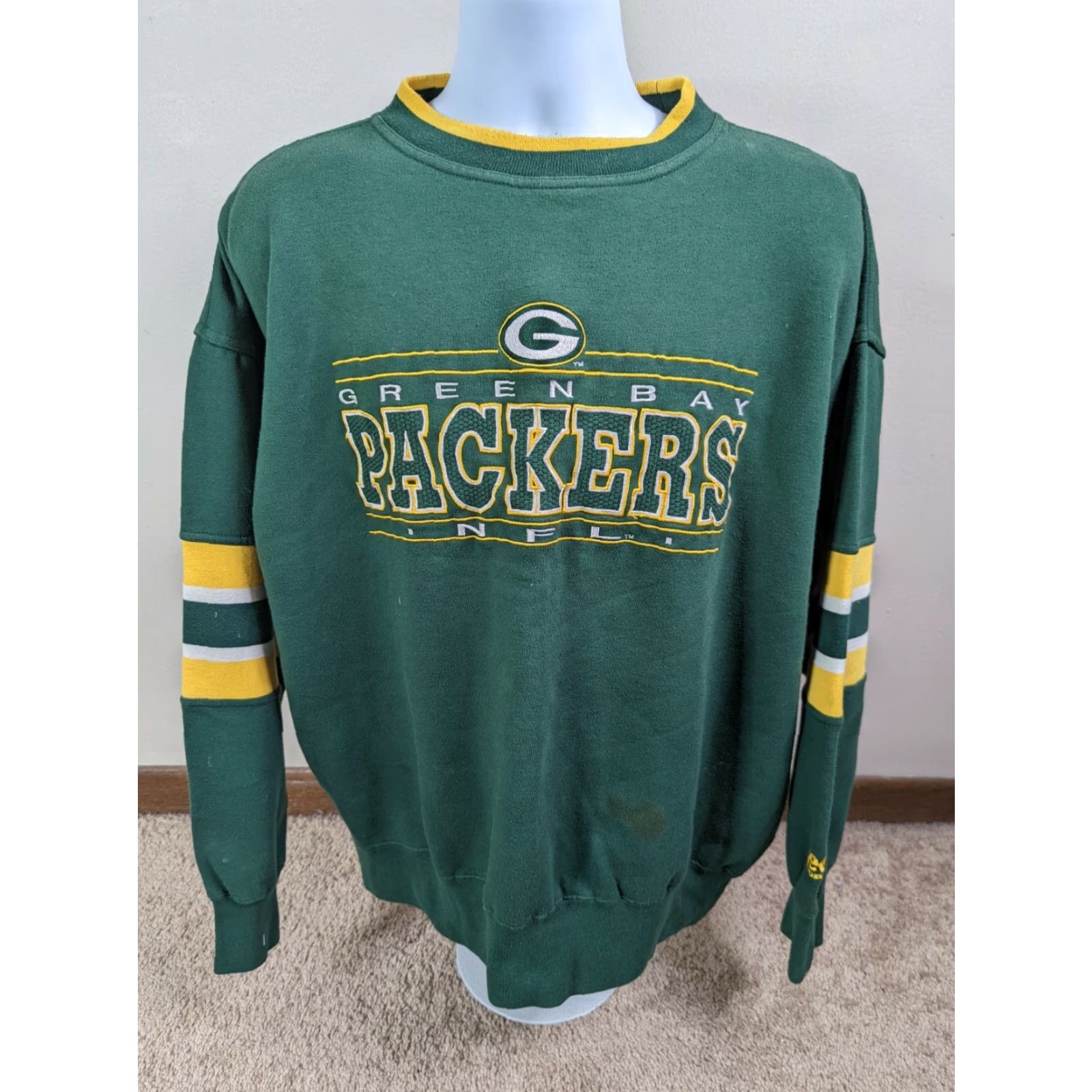 Lee VINTAGE Lee Sweatshirt Green Bay Packers Men’s Crewneck 2XL Green 90s Athleisure Size US XXL / EU 58 / 5 - 2 Thumbnail