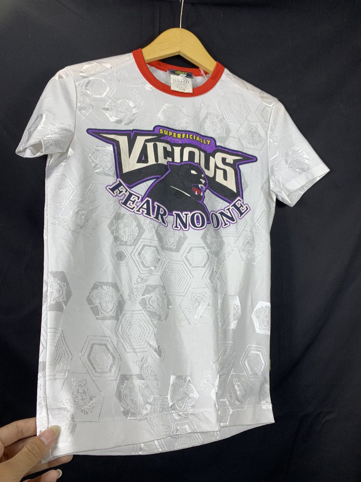 Versace Vintage Versace Jeans Fear No One Monogram Size US S / EU 44-46 / 1 - 3 Thumbnail