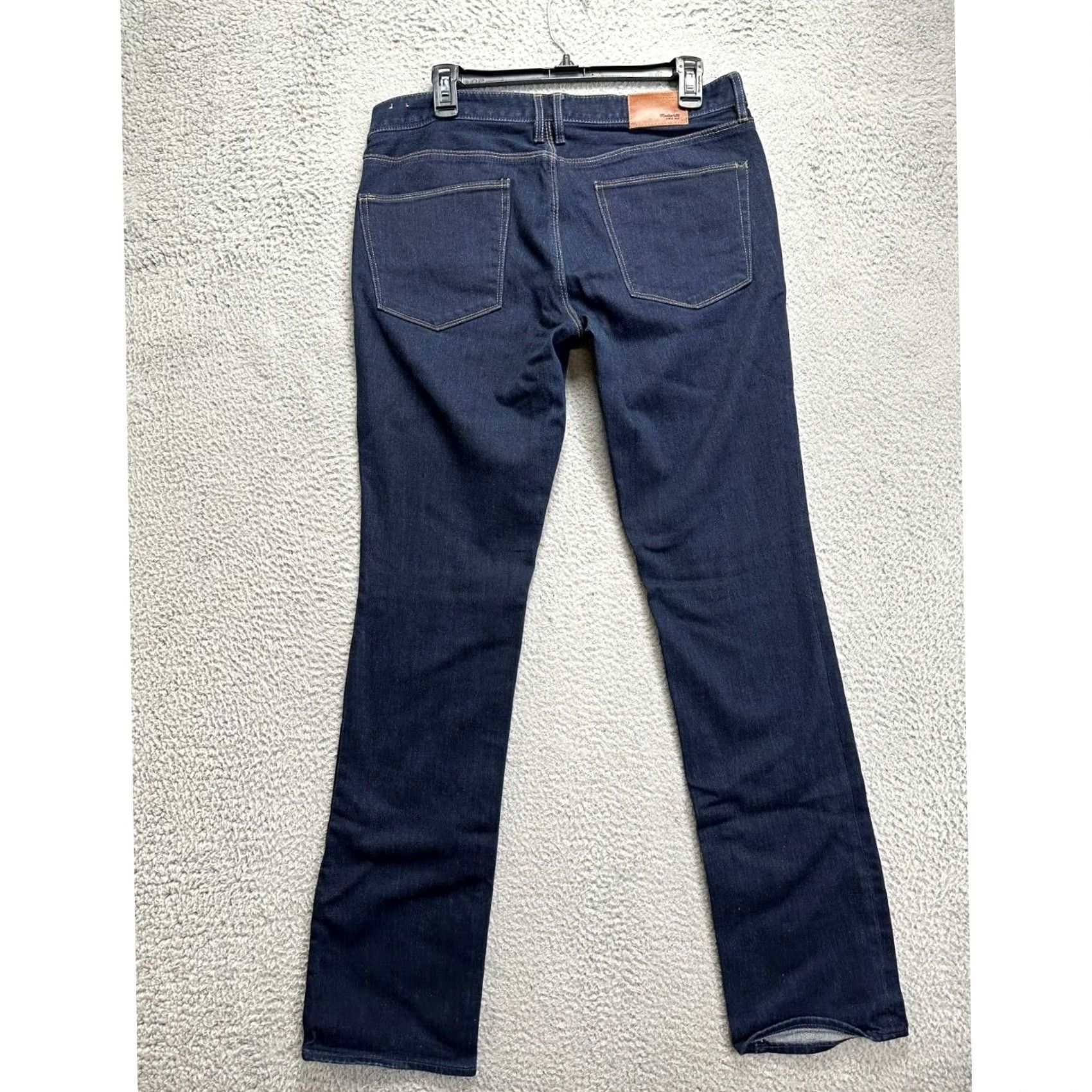 Madewell Madewell Jeans Men 31X34 Blue Dark Wash Straight Rail Stretch Denim Pants Pocket Jeans (Non-Vintage) Mens 31X34 Size US 31 - 2 Thumbnail