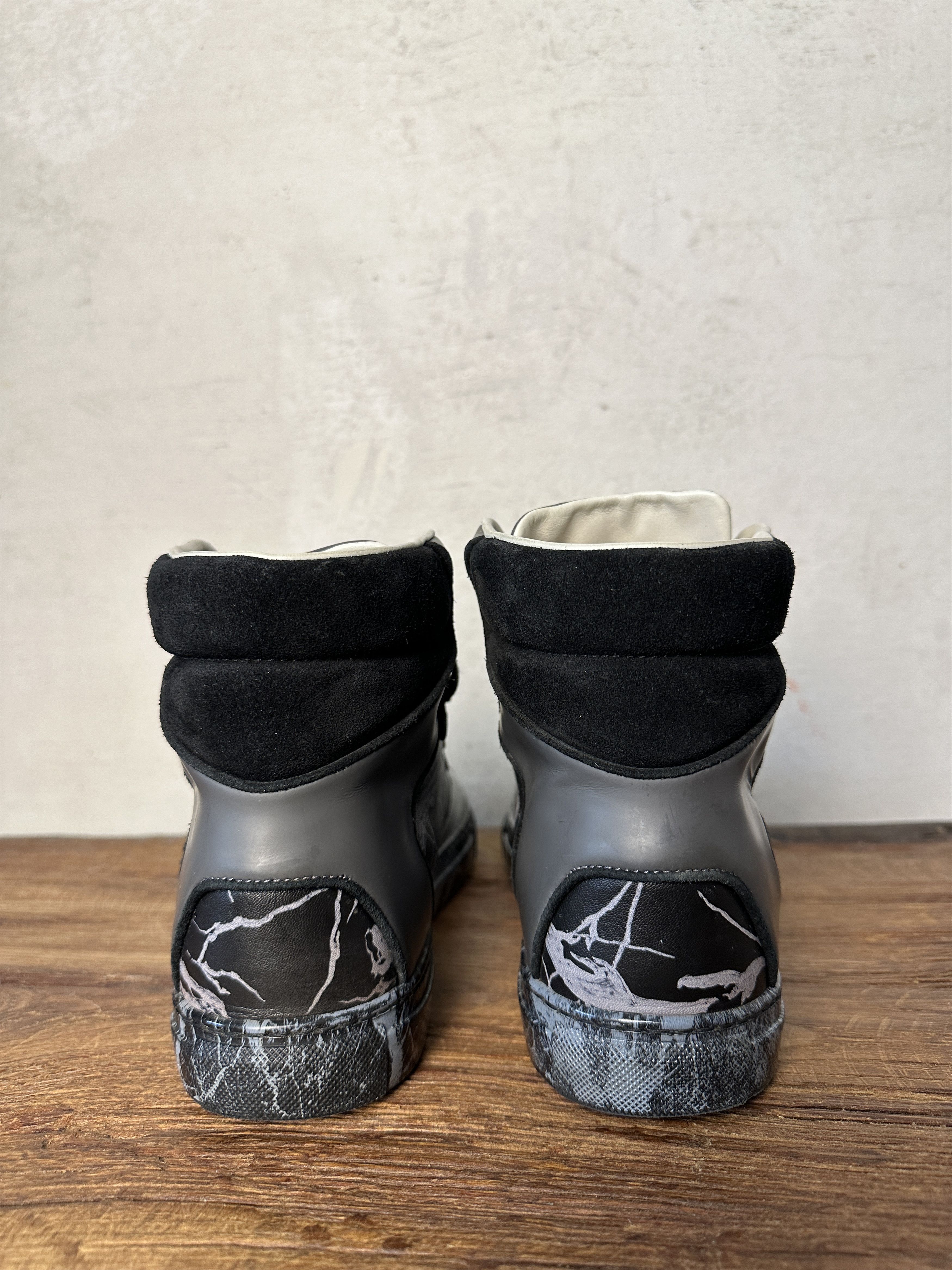 Balenciaga Balenciaga High Top Marble Print Black White Sneakers Size US 7 / EU 40 - 8 Thumbnail