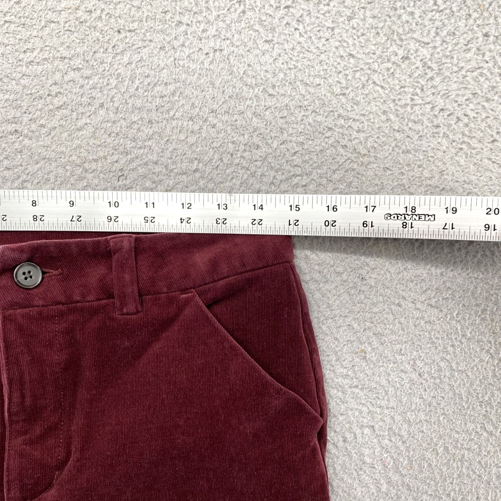 Duluth Trading Company Duluth Corduroy High Rise Burgundy Ankle Pants Women’s Size 8 Slim Skinny City Style Crew? Size 30" / US 8 / IT 44 - 4 Thumbnail