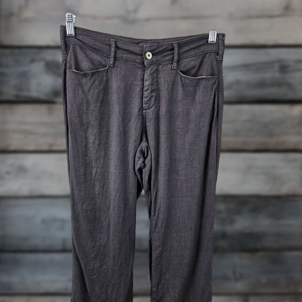 NYDJ NYDJ Womens Pants Sz 2P Solid Black Linen Blend Mid Rise Straight Leg 28in Inseam Womens Pants 2P Black Linen Blend Straight Leg Mens? Womens Size 26" / US 2 / IT 38 - 1 Thumbnail