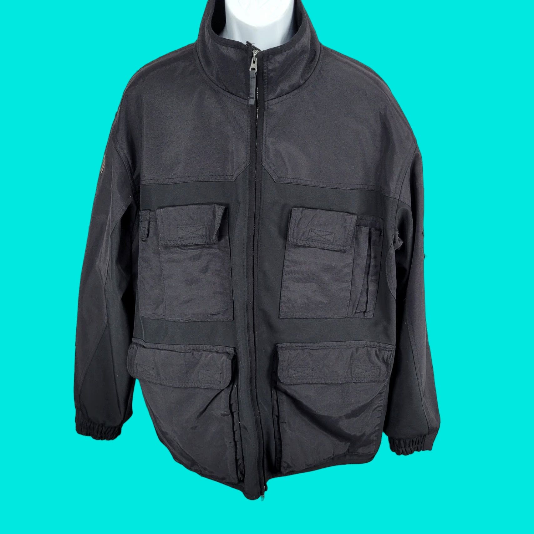 Vintage Duluth Trading Jacket XL Black Tradesmen Cargo Utility Fleece Lined Workwear Zip Mens Size US XL / EU 56 / 4 - 1 Thumbnail