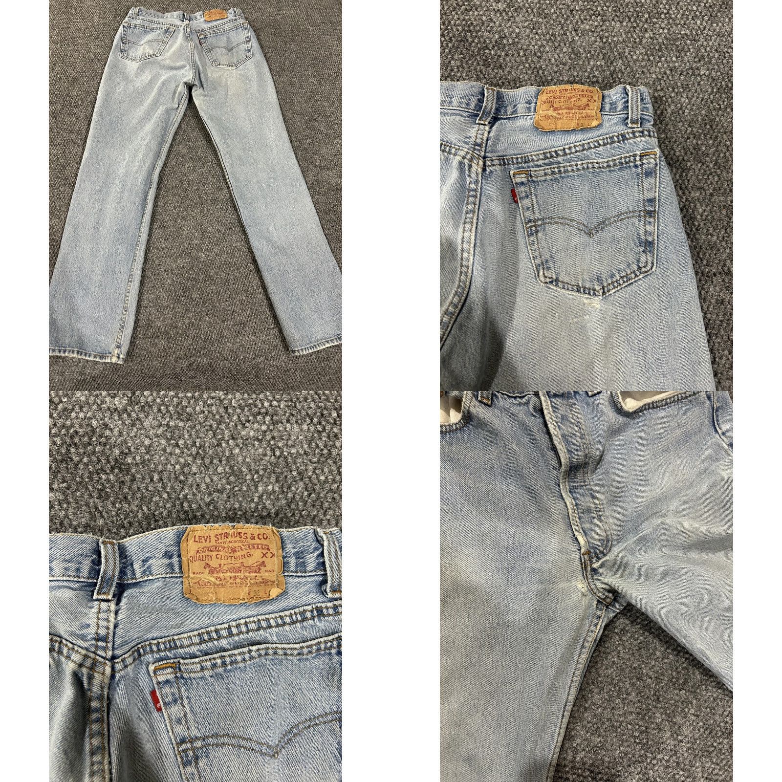 Levi's VINTAGE Levi's 501 Jeans Mens 33x31 Blue Wash Button Fly Made USA 90s Distressed Size US 33 - 9 Thumbnail