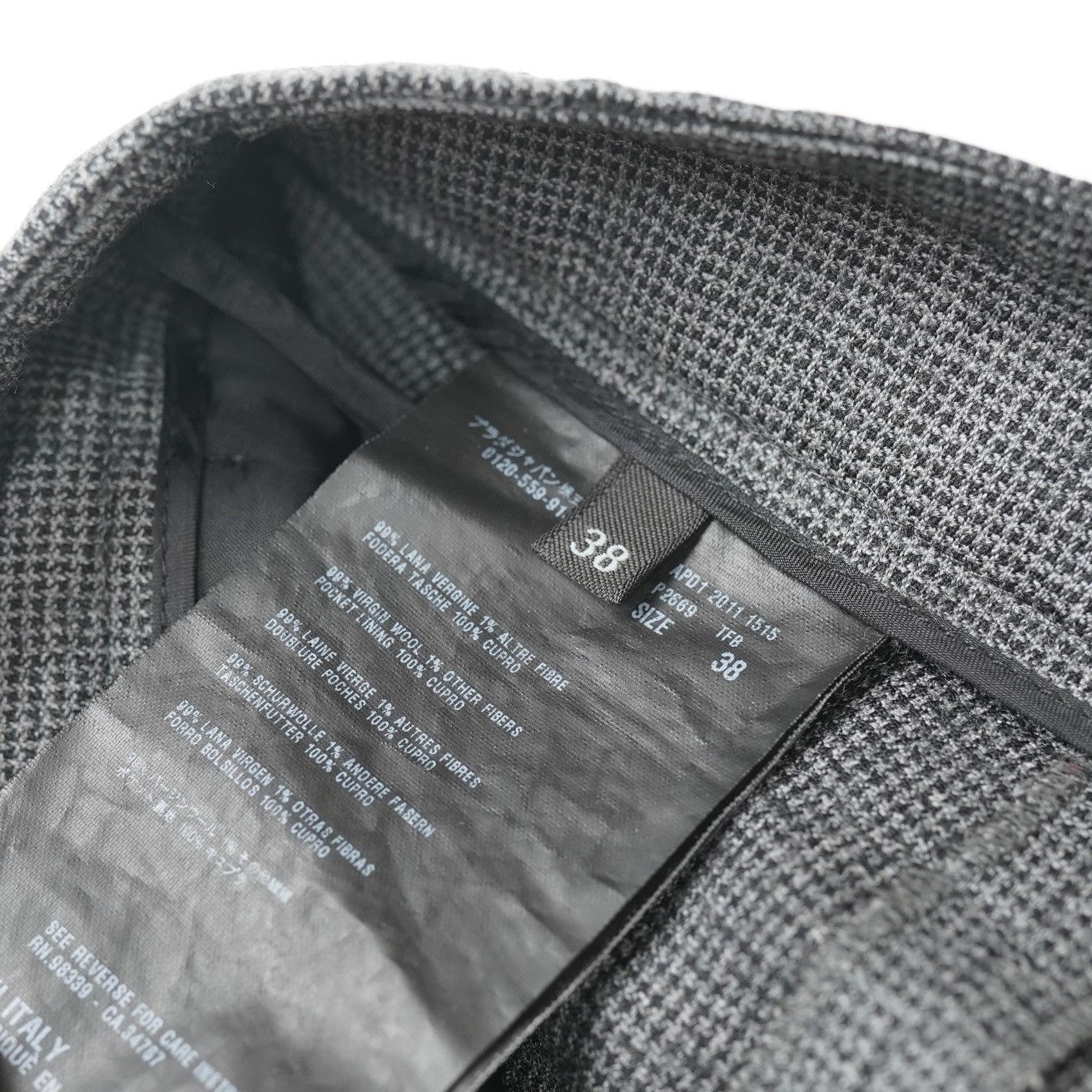 Prada Prada Houndstooth Wool Grey Pants Trousers Size 26" / US 2 / IT 38 - 11 Thumbnail