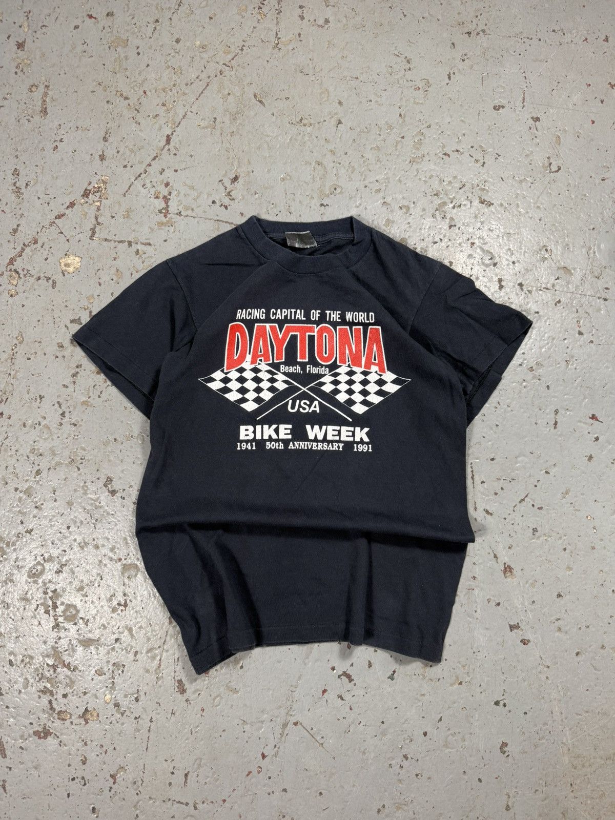 Vintage Vintage Faded 1991 Daytona Bike Week Single Stitch Tee Size US L / EU 52-54 / 3 - 1 Thumbnail