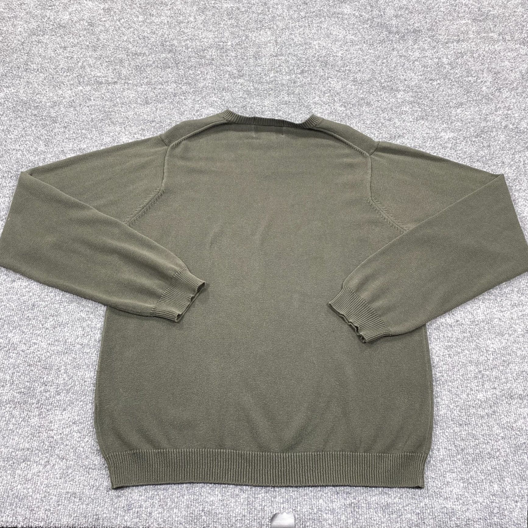 Eddie Bauer VINTAGE Eddie Bauer Mens LT Green V-Neck Cotton Pullover Sweater Size US L / EU 52-54 / 3 - 3 Thumbnail