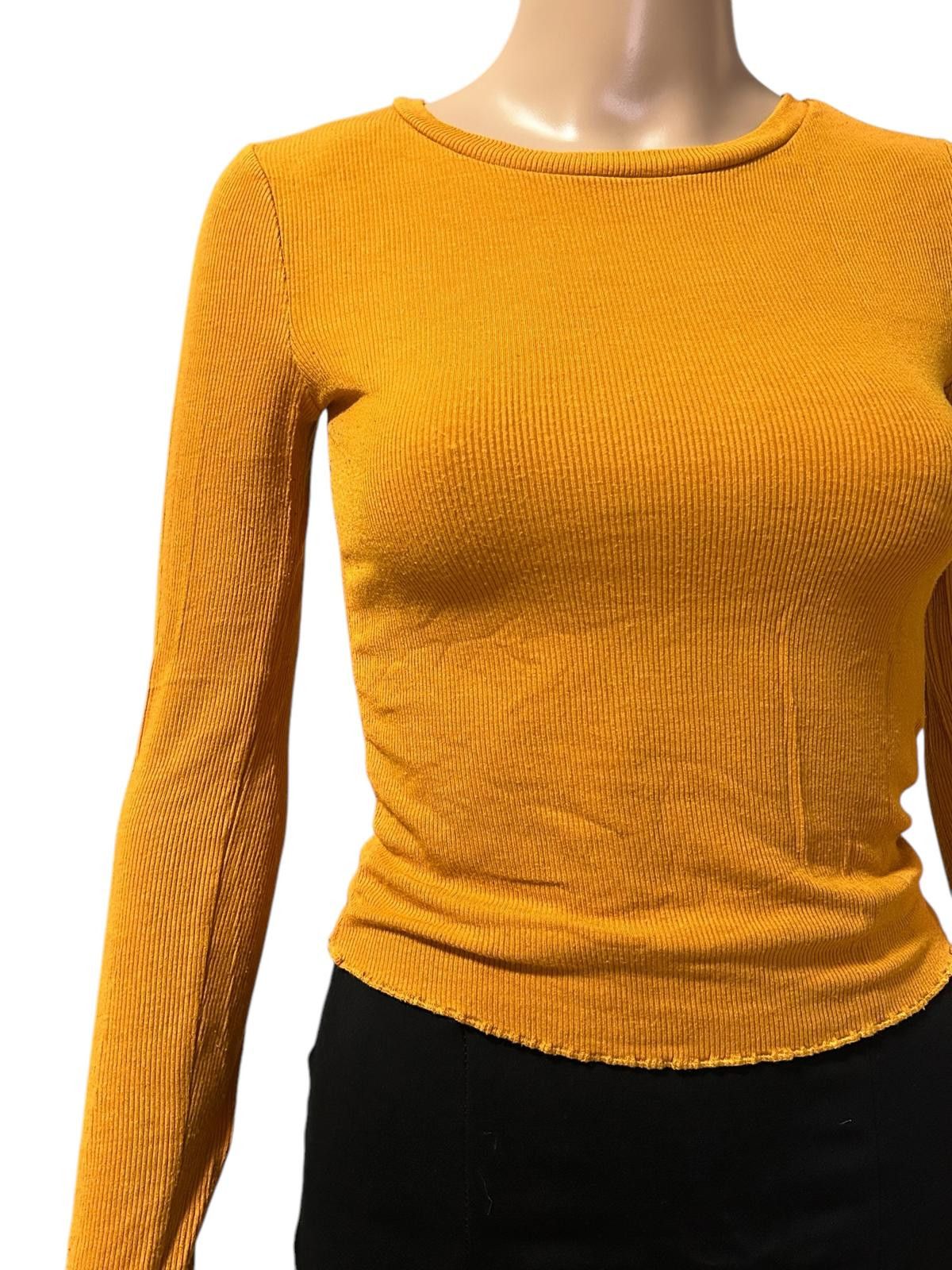 Garbage TV Chic Mustard Long Sleeve Top Size S / US 4 / IT 40 - 2 Thumbnail