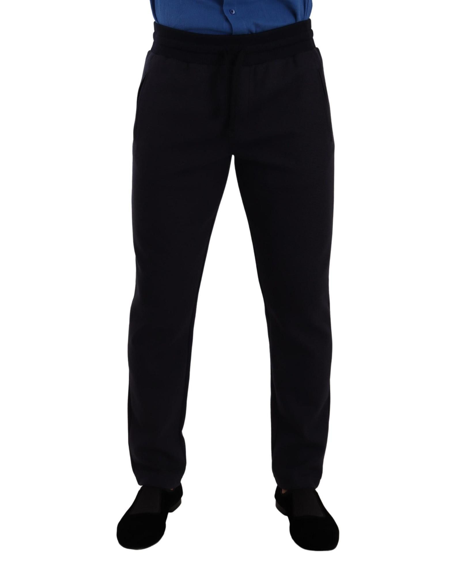 image of Dolce Gabbana Cotton Stretch Jogging Trouser Pants in Blue, Men's (Size 30)