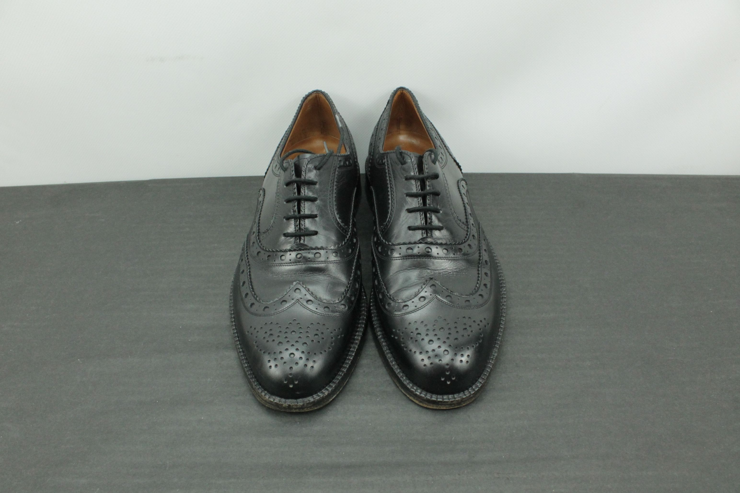 Bally Bally Scribe Handmade Black Oxford Brogue Dress Men's Shoes Size US 9 / EU 42 - 2 Thumbnail