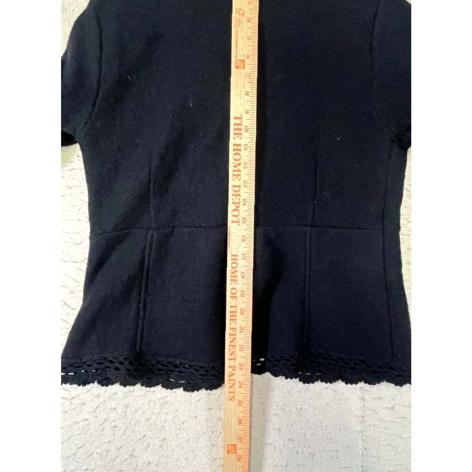Vintage Kenar Blazer Women Black Size L 100% Wool Jacket Solid 1 Piece Blazer Size L / US 10 / IT 46 - 5 Thumbnail