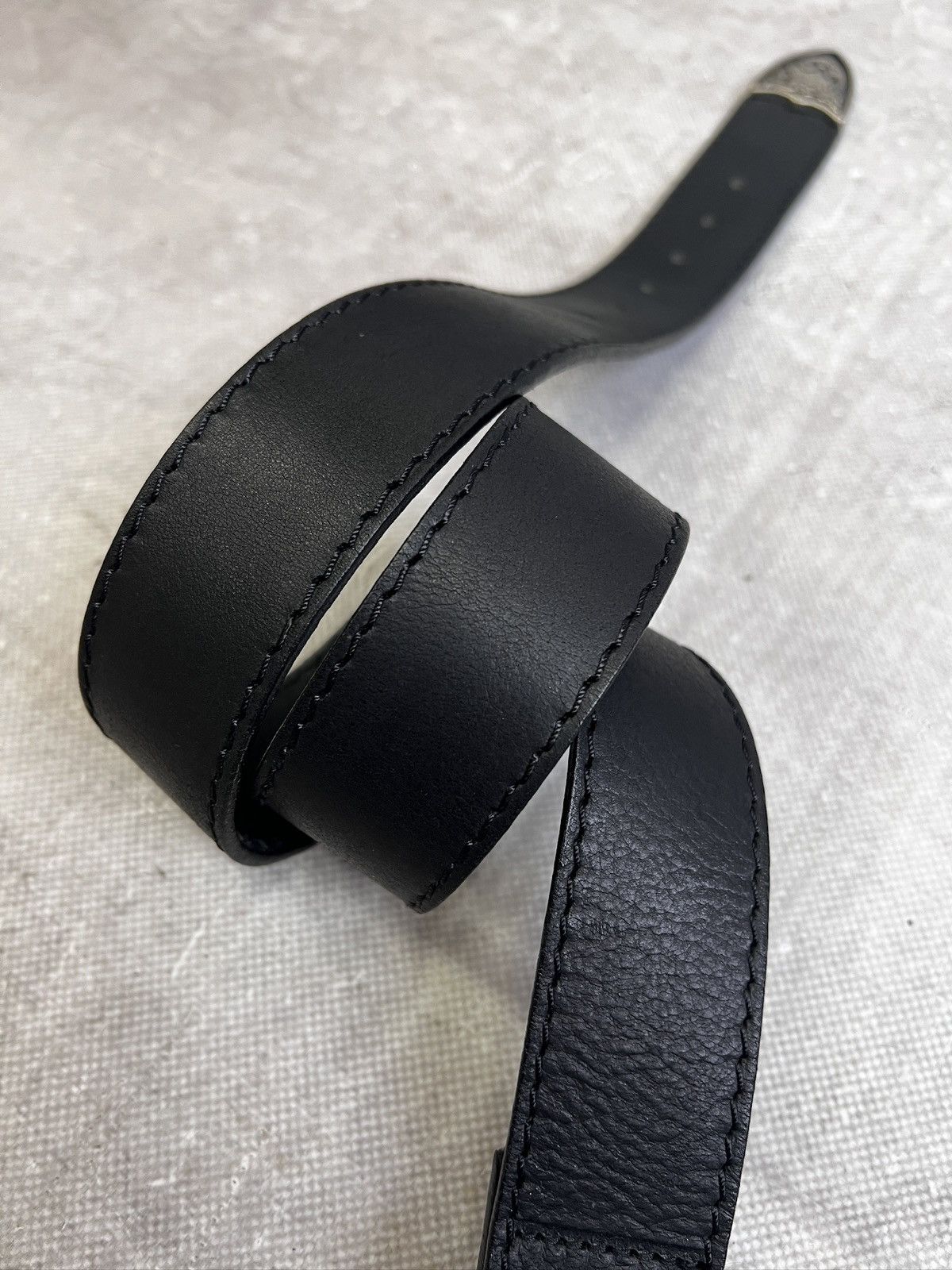 Western Rise Western Leather Belt kmrii style avant garde Size ONE SIZE - 7 Thumbnail