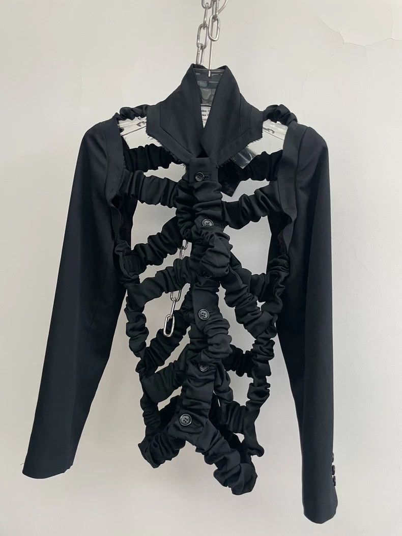 Comme des Garcons Comme Des Garcons Black pleated, crisscrossed, stretchy de Size XS / US 0-2 / IT 36-38 - 4 Thumbnail