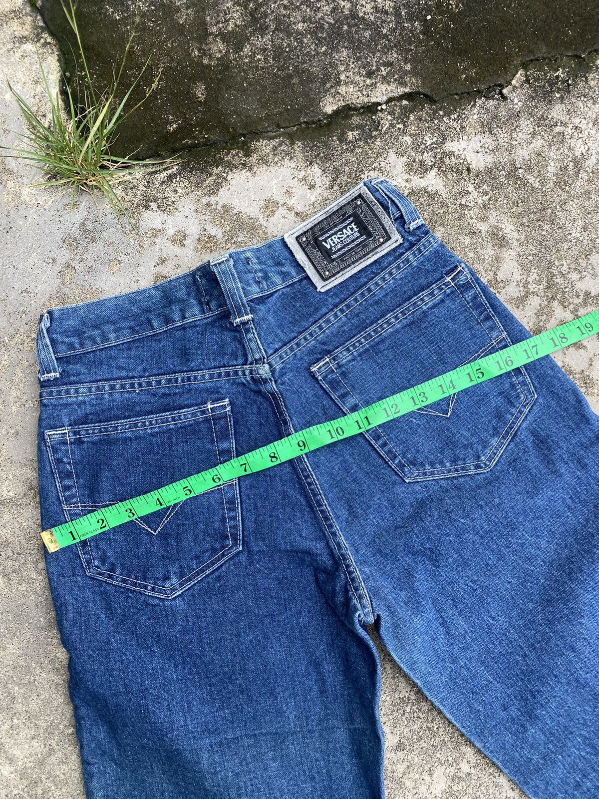 Vintage Vintage 90s Versace Couture Denim Jeans Pants Size 27" / US 4 / IT 40 - 14 Thumbnail