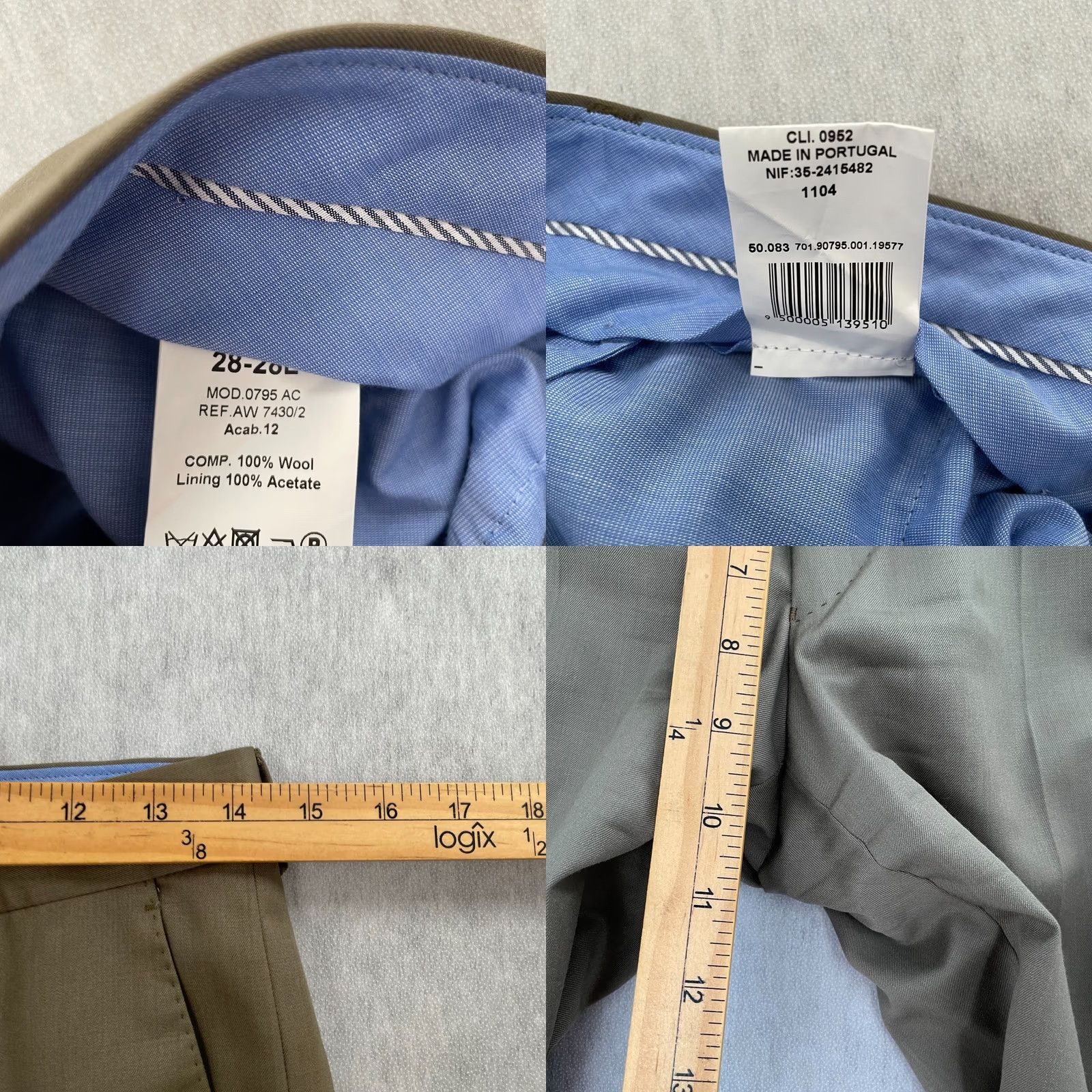 Vintage Peter Manning Pants Adult 28 Brown Wool Dress Pant Trousers Slacks Mens Size US 28 / EU 44 - 8 Thumbnail