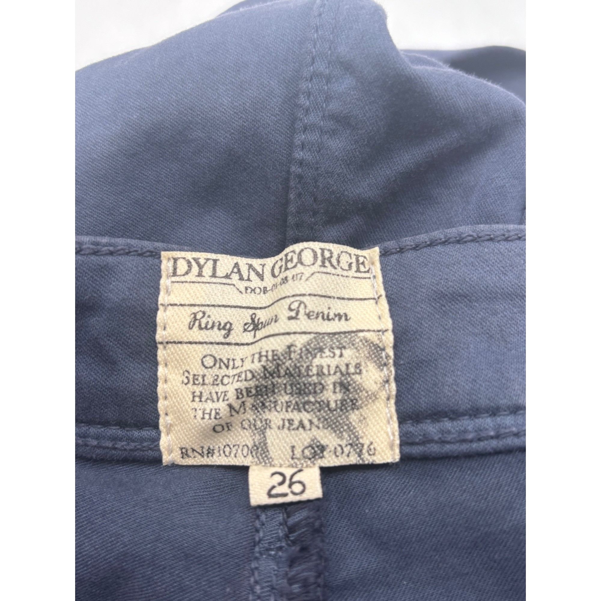 Other Dylan George Trish Straight Leg Cotton Pants, Blue, Sz. 26 Size 26" / US 2 / IT 38 - 8 Thumbnail