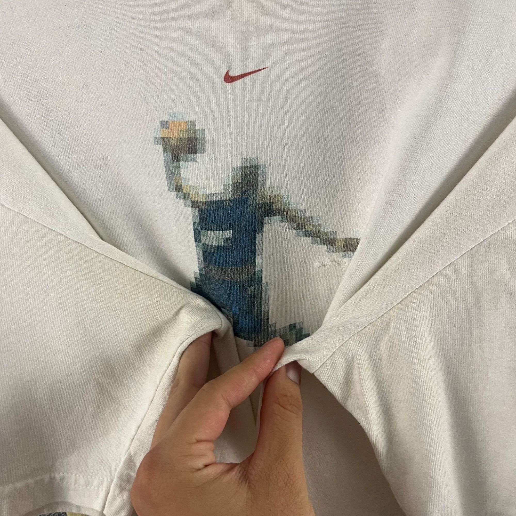 Nike × Vintage Vintage 90’s Nike 8bit shirt Size US XL / EU 56 / 4 - 6 Thumbnail