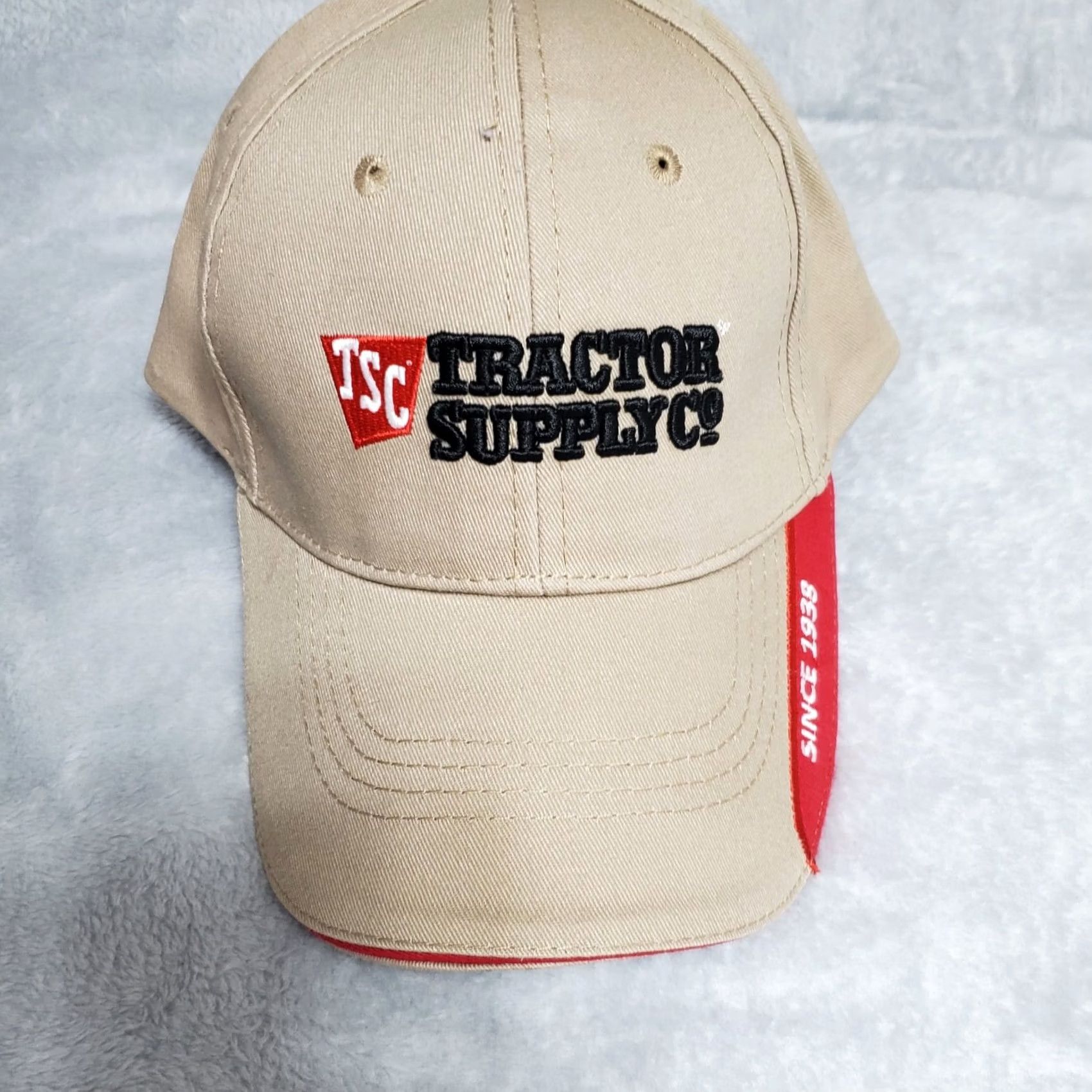 Vintage Tractor Supply Co. Hat Men's Beige Cotton Adjustable Strapback Cap One Size Size ONE SIZE - 2 Thumbnail
