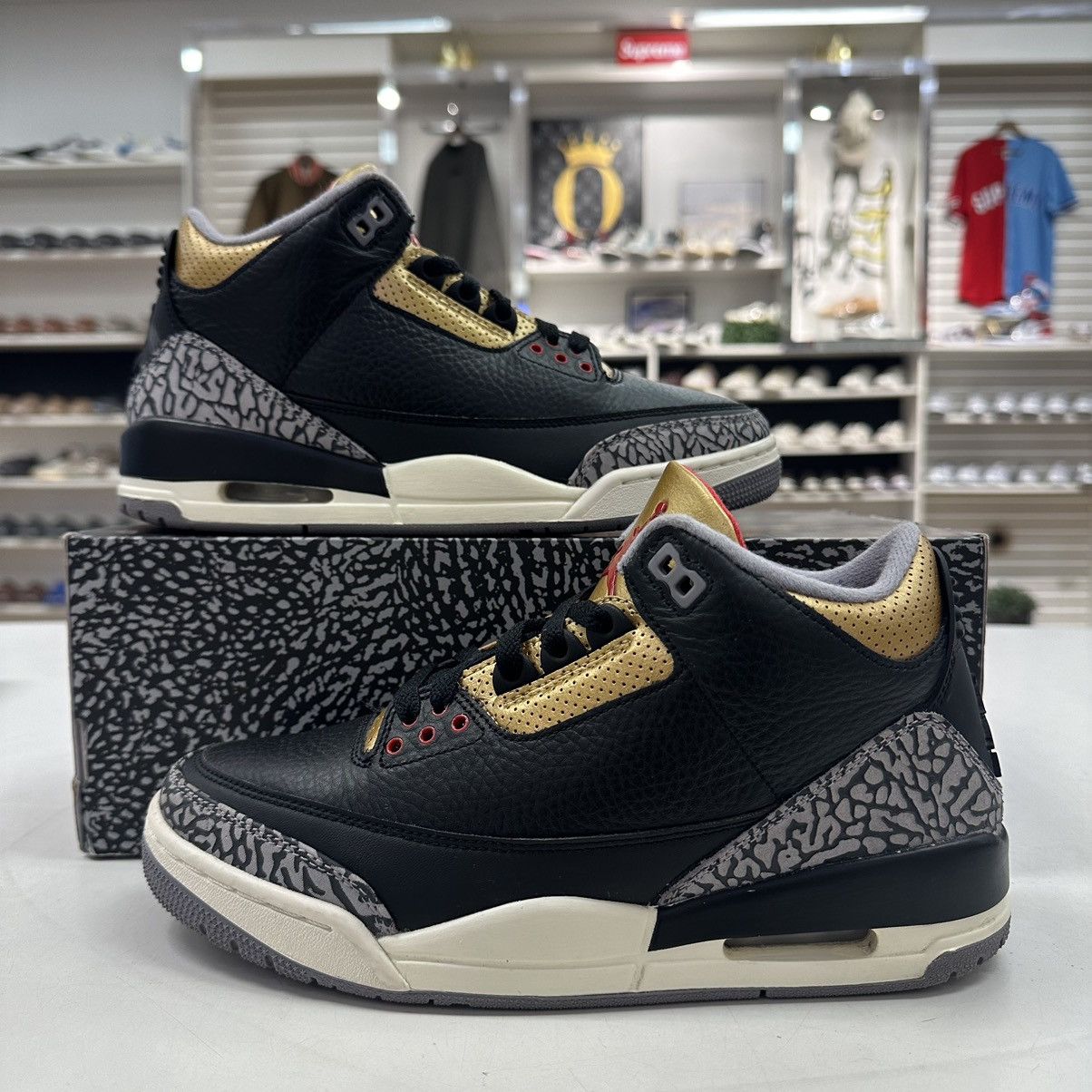 image of Size 8.5W/7M - Jordan 3 Black Gold 2022 Shoes, Men's