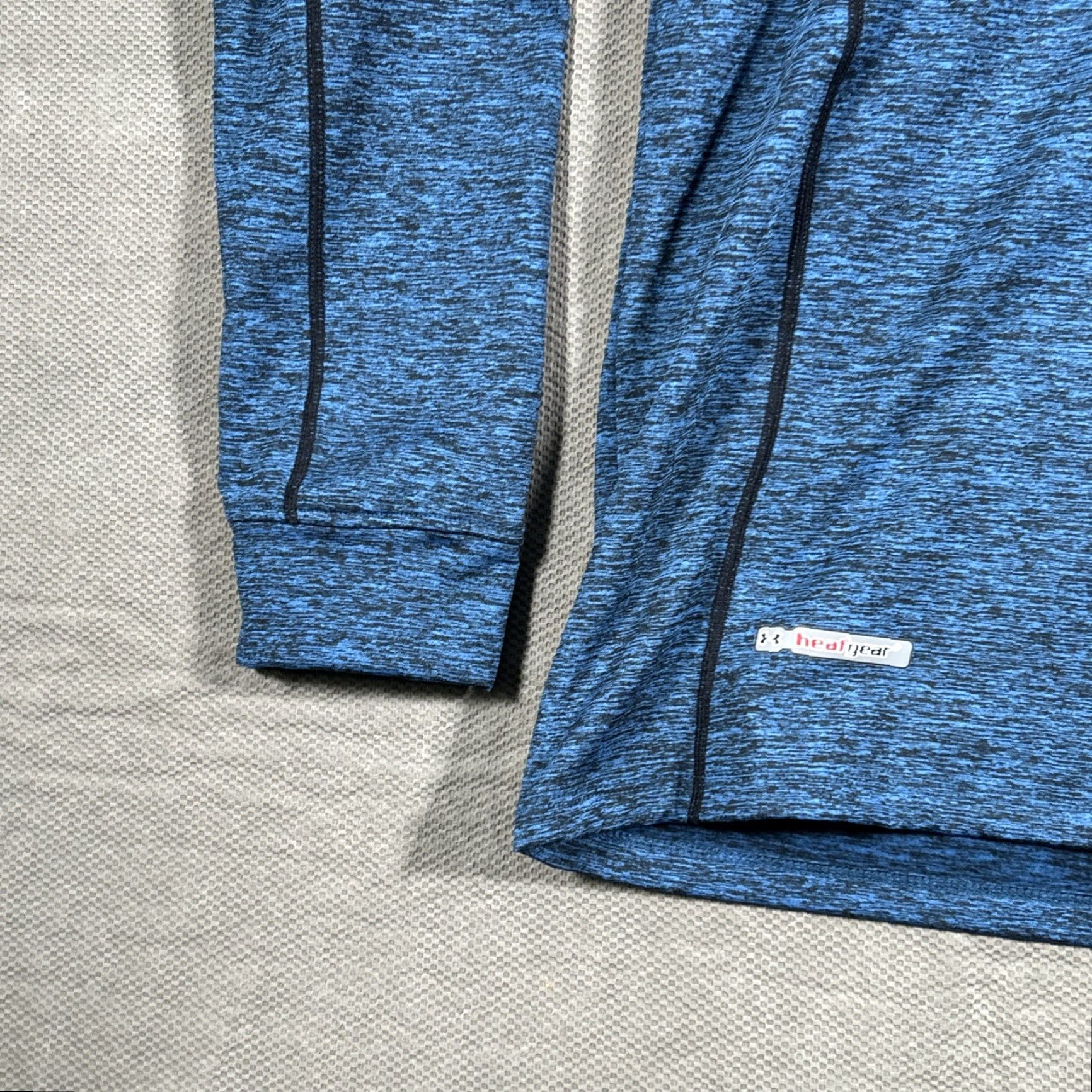 Under Armour Under Armour Pullover Sweatshirt 1/4 Zip Mock Neck Long Sleeve Blue 2XL Athletic Golf Walking Performance Heatgear Coldblack Size US XXL / EU 58 / 5 - 5 Thumbnail