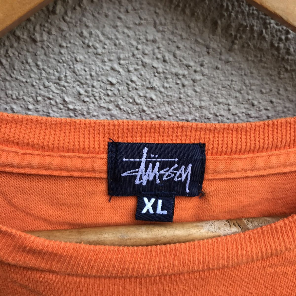 Stussy × Vintage Vintage 90s STUSSY usa tee orange plain Size US XL / EU 56 / 4 - 3 Thumbnail