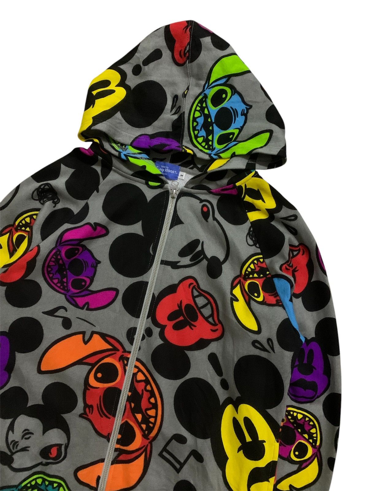 Disney × Mickey Mouse × Stitch's Jeans Vtg Japanese Disney Mickey x Stitch Hoodie Shirt Size US M / EU 48-50 / 2 - 2 Thumbnail
