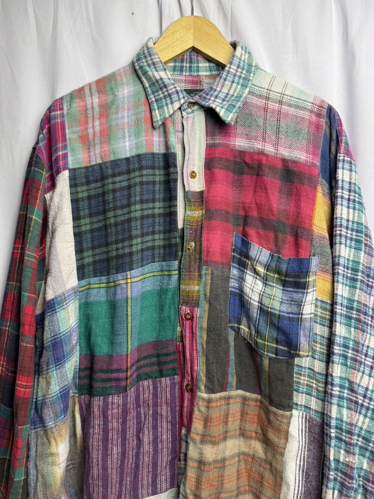 20471120 × Beauty Beast × Japanese Brand Japanese Patchwork Bogey Button Shirt Size US XL / EU 56 / 4 - 4 Thumbnail
